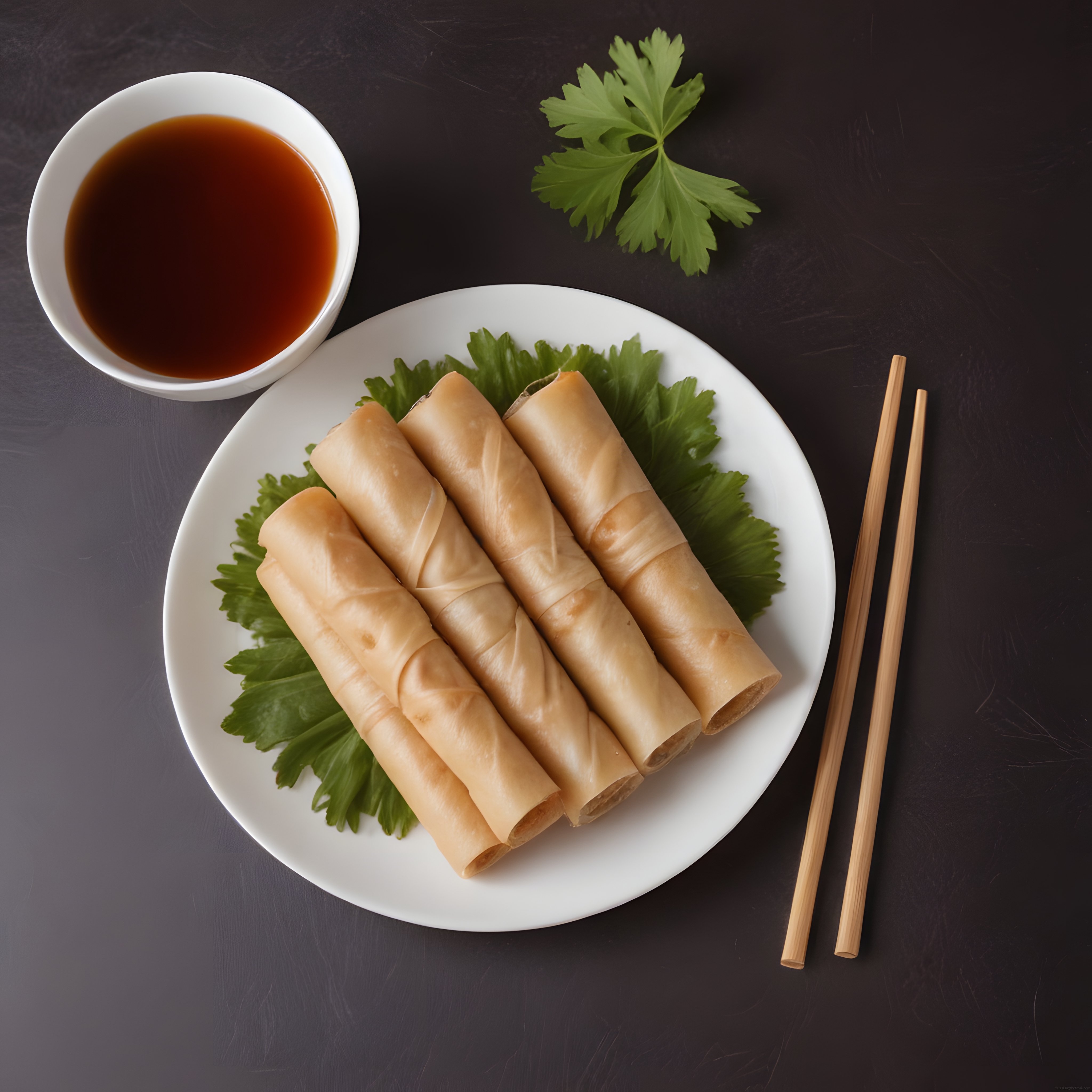 Ev Yapımı Çıtır Spring Roll Tarifi: Soya Sosu ve Yeşillikle Asya Sunumu
