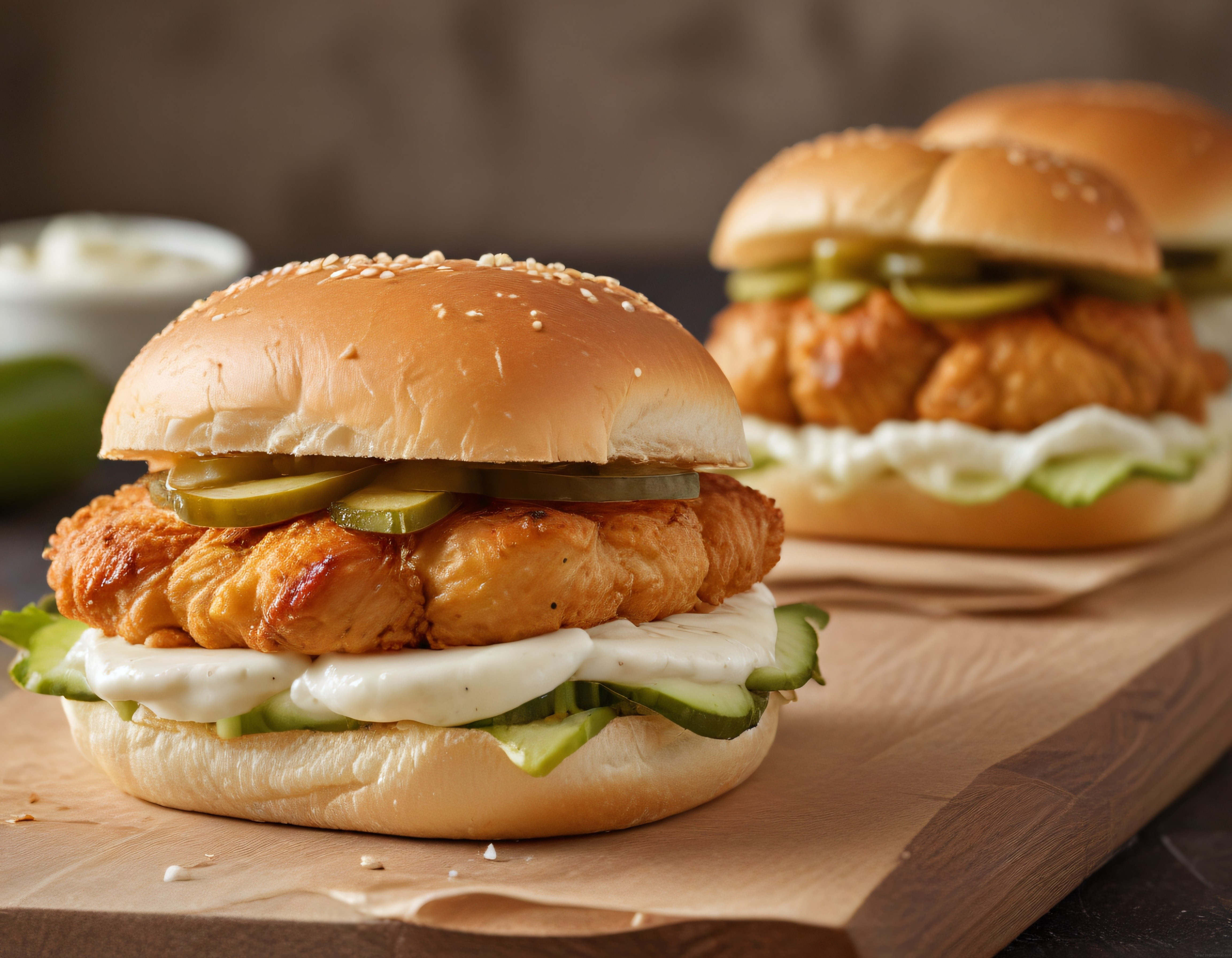 Ev Yapımı Çıtır Tavuk Burger: Susamlı Ekmek, Özel Sos ve Turşuyla Tam Lezzet