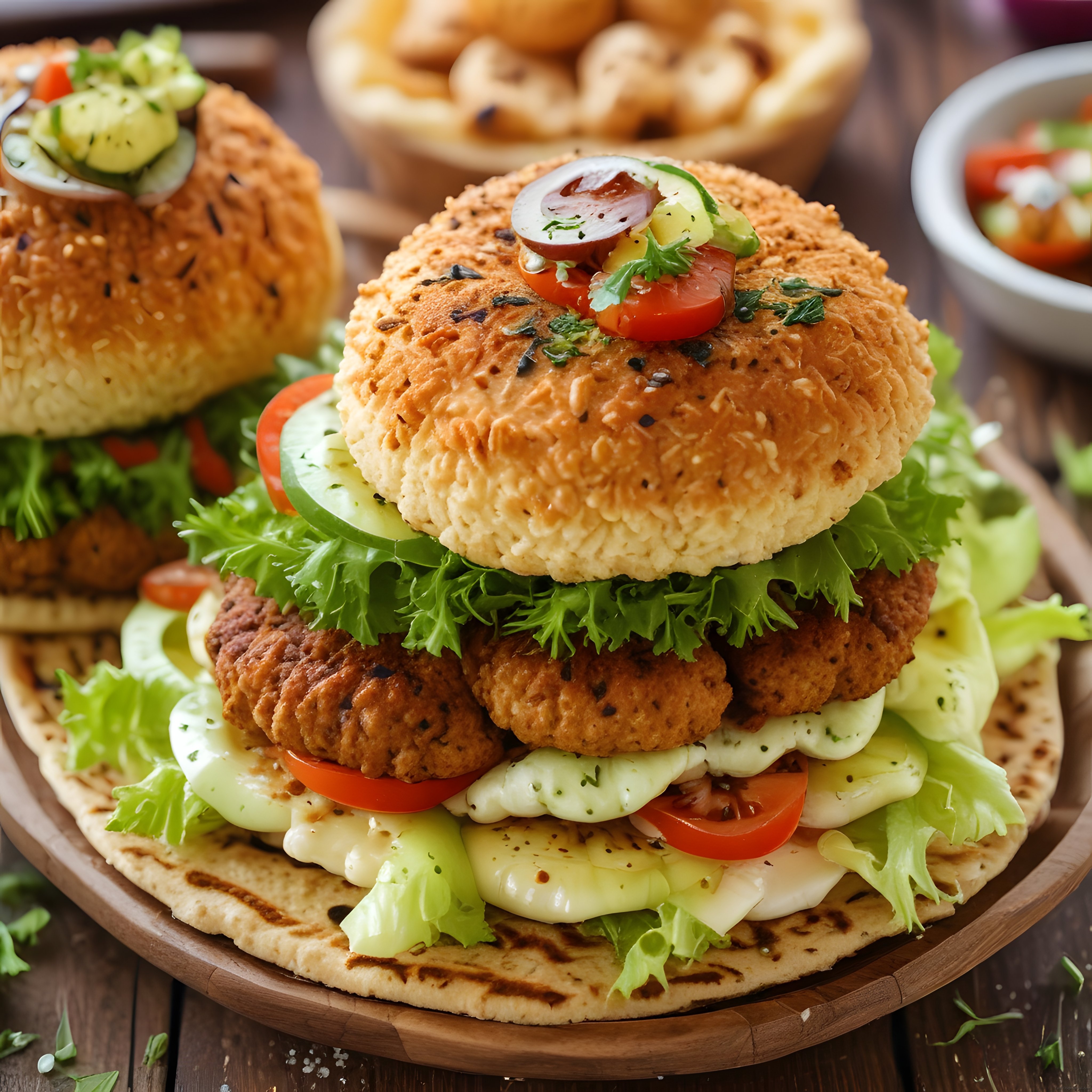 Ev Yapımı Çıtır Tavuk Burger: Taze Sebzeler ve Özel Sos Şöleni