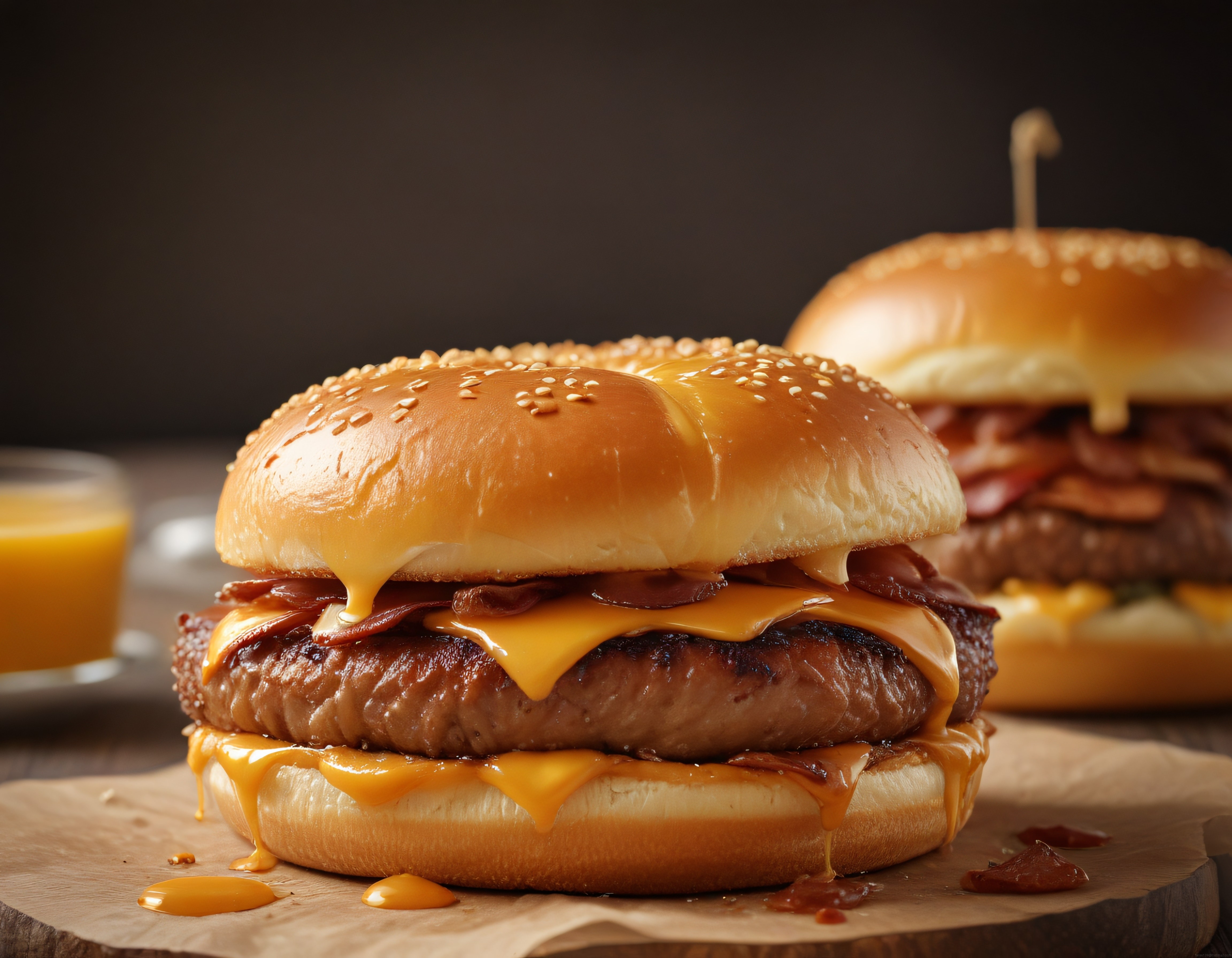 Ev Yapımı Dana Burger: Cheddar Peyniri ve Karamelize Sos ile Mükemmel Lezzet