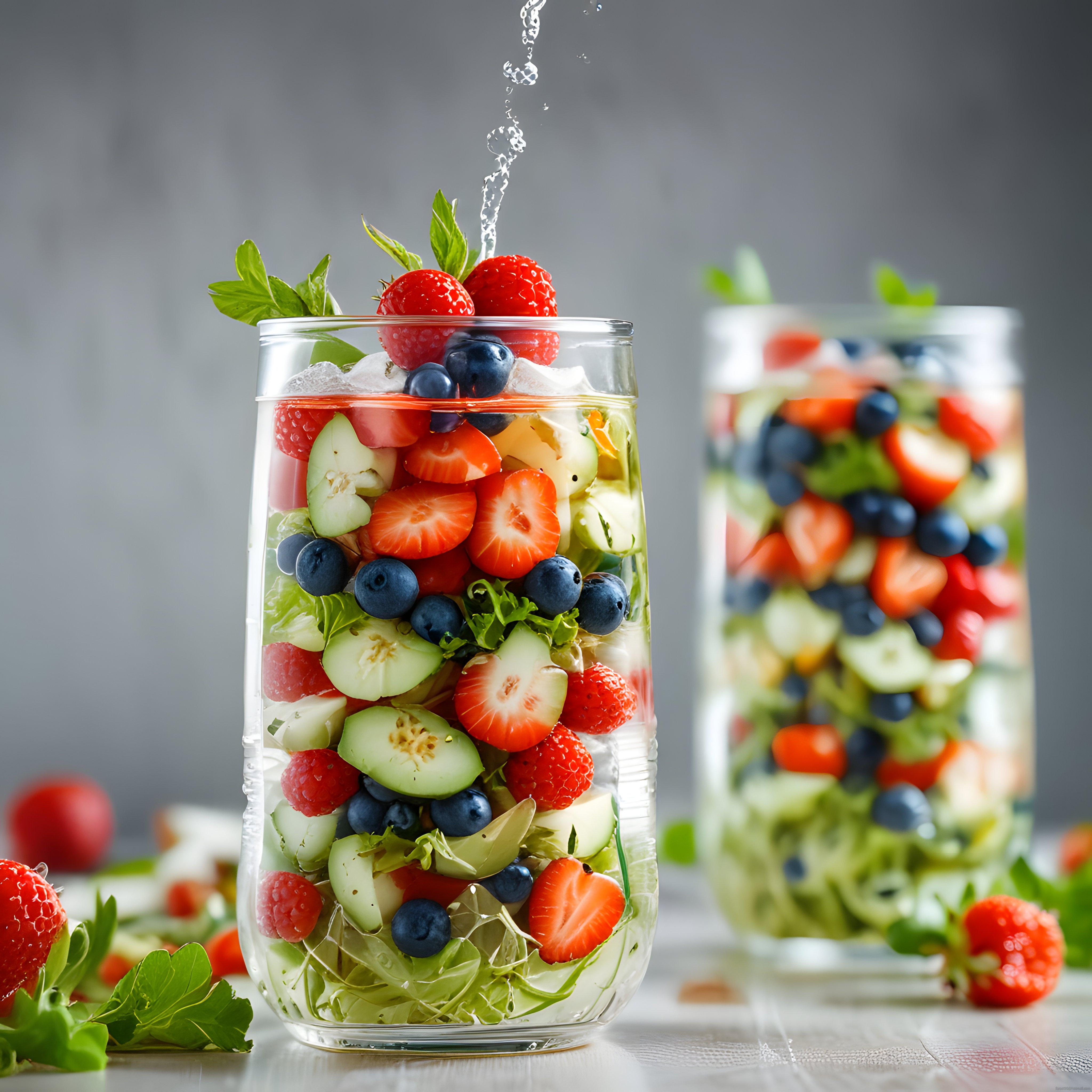 Ev Yapımı Detoks Suyu: Çilek, Yaban Mersini ve Nane ile Ferahlatıcı İçecek