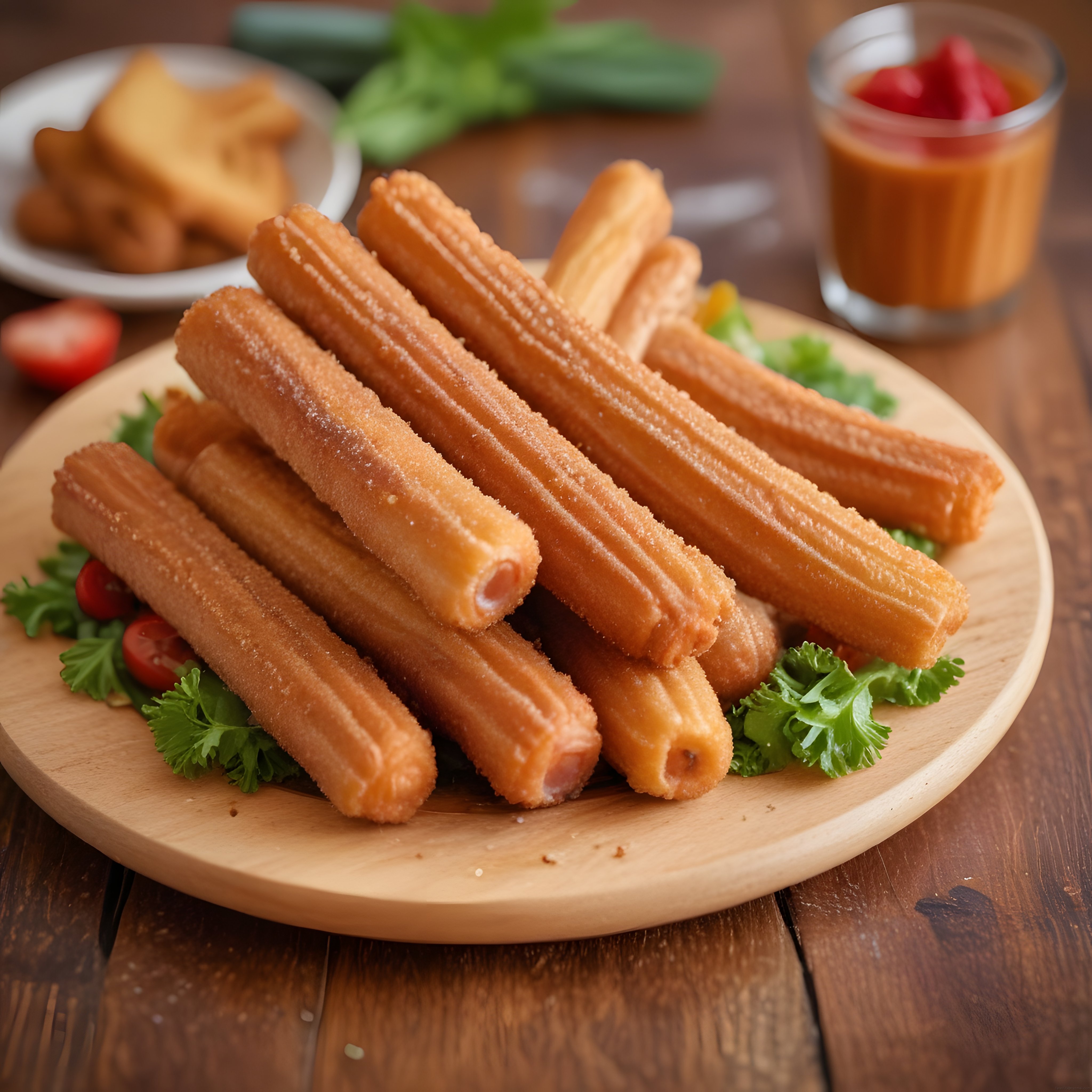 Ev Yapımı Dolgulu Churros: Şekerli Çıtır Tatlı ve Soslarla Sunum