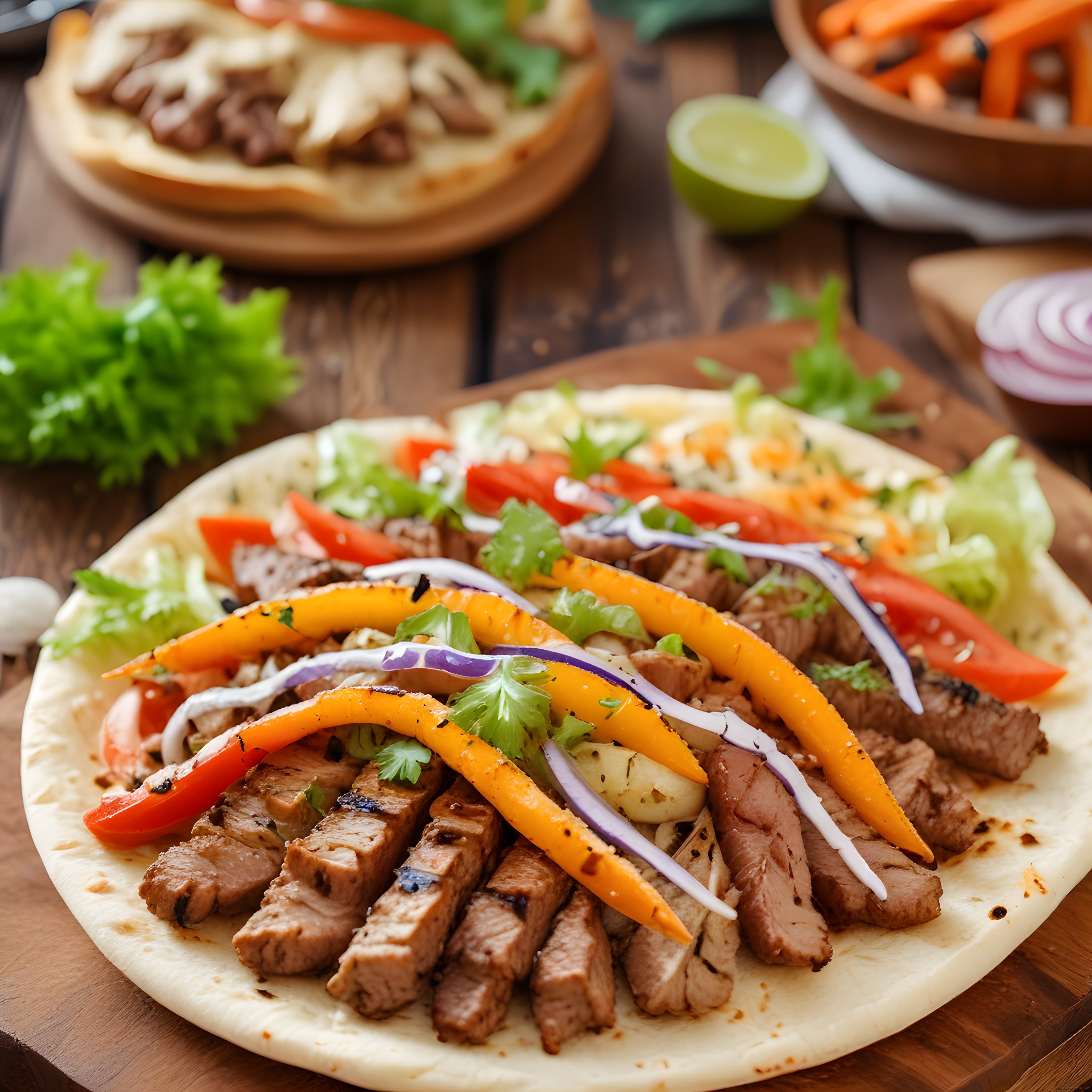 Ev Yapımı Etli Taco: Izgara Dana Eti ve Renkli Sebzelerle Meksika Lezzeti
