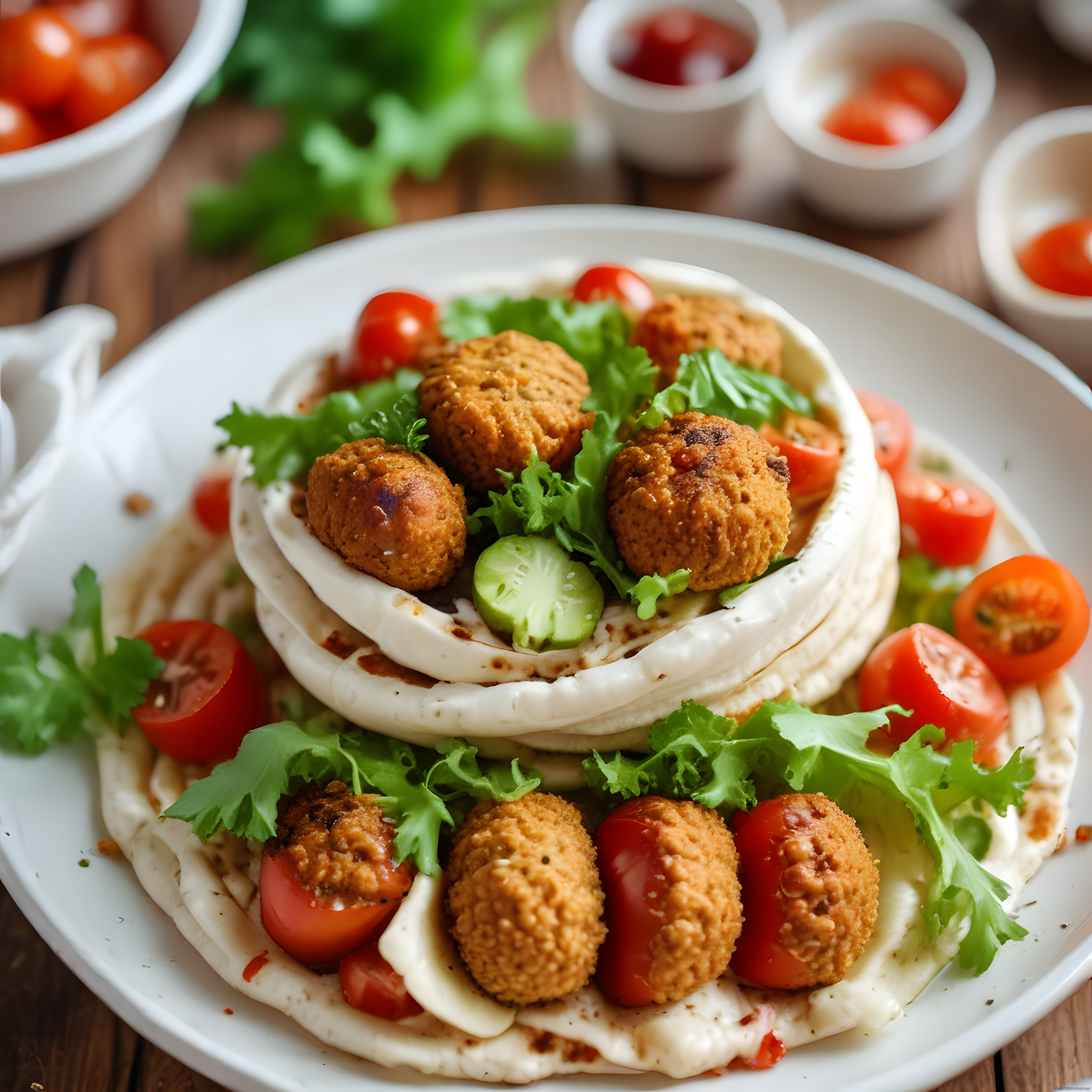 Ev Yapımı Falafel Dürüm: Çıtır Köfteler ve Taze Yeşilliklerle Servis
