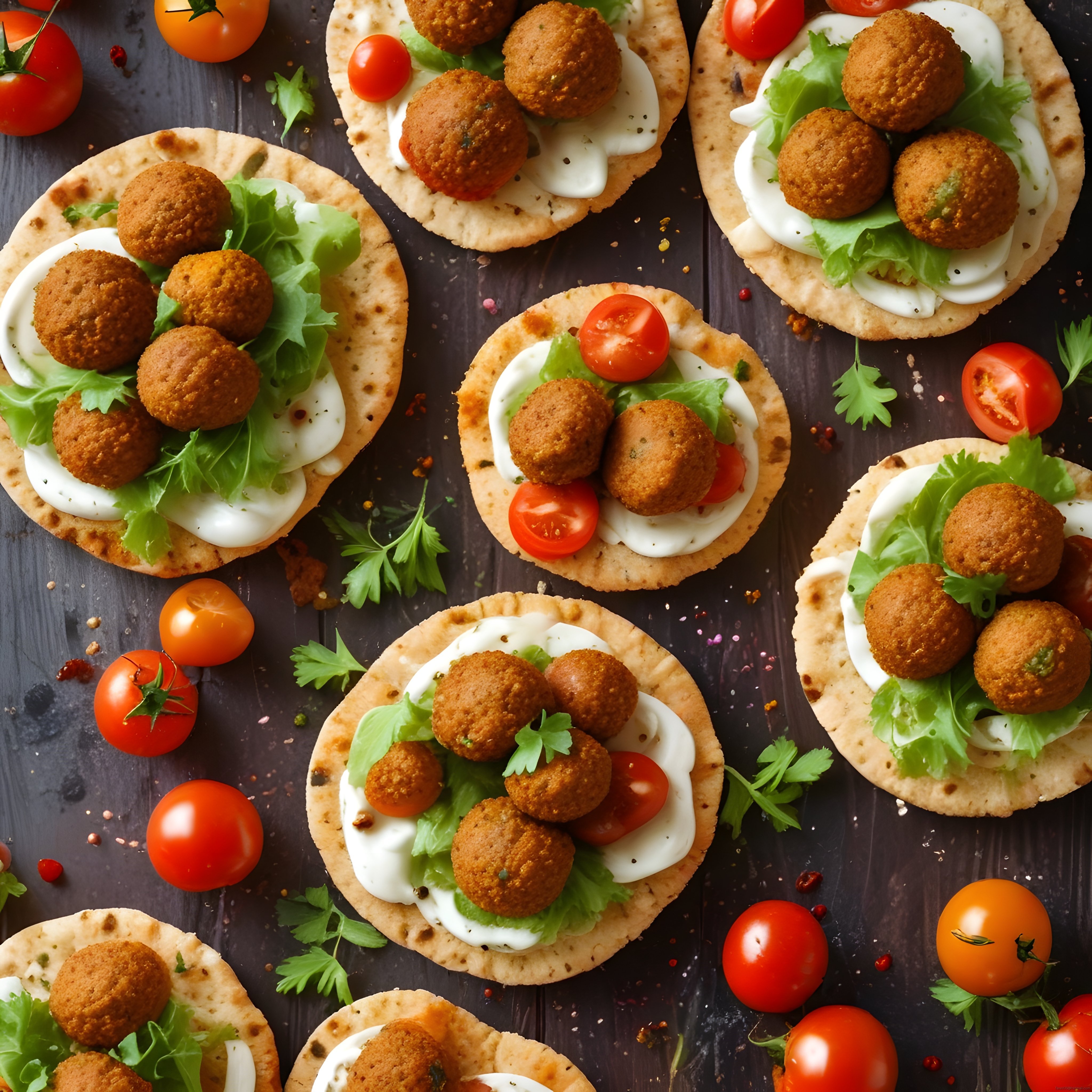 Ev Yapımı Falafel ile Mini Pide Sunumları: Sağlıklı ve Lezzetli Vegan Tatlar