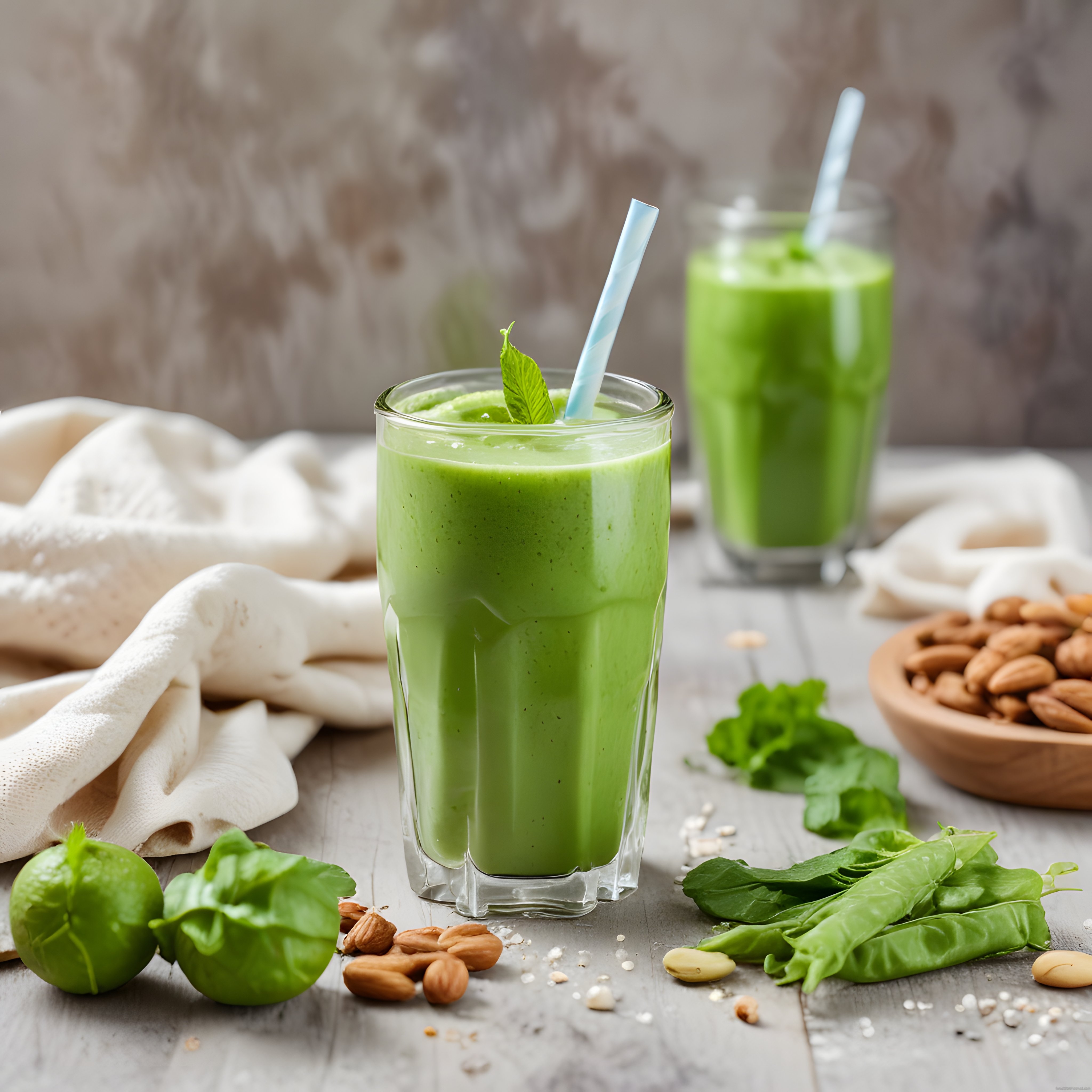 Ev Yapımı Ferahlatan Yeşil Smoothie: Ispanaklı Besleyici Detoks İçeceği