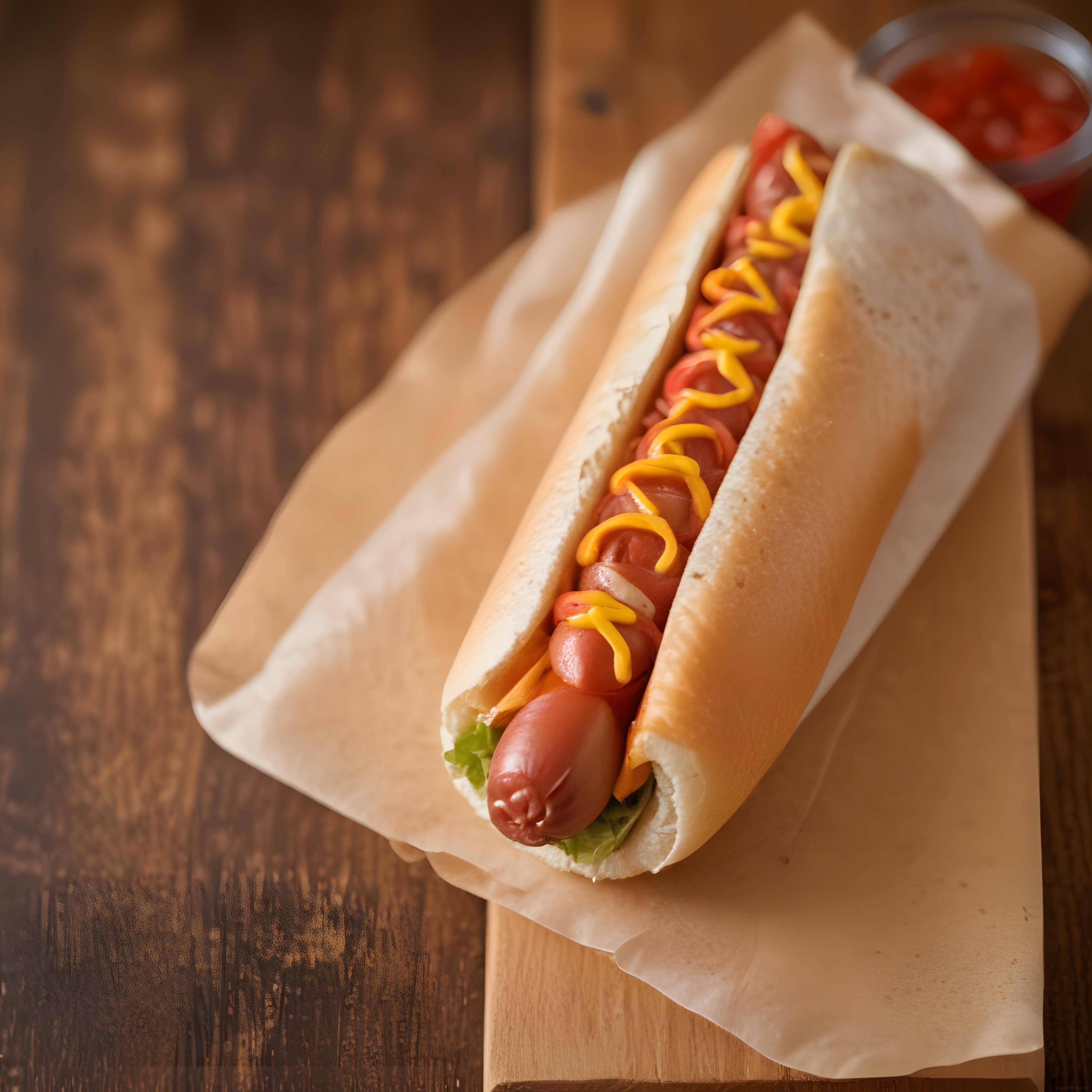 Ev Yapımı Hot Dog Tarifi: Hardal Soslu Sosisli Sandviç ve Rustik Sunum