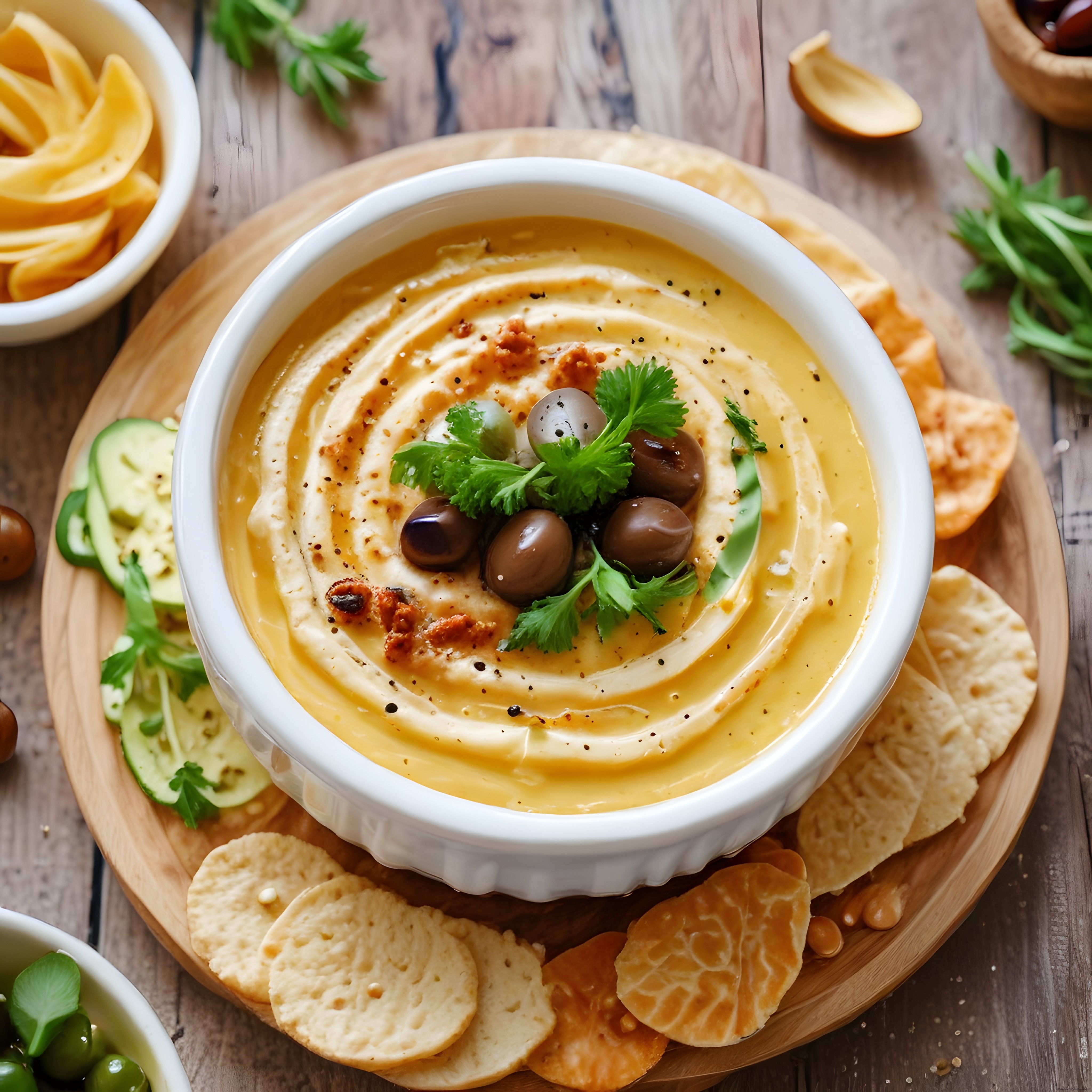 Ev Yapımı Humus Tarifi: Zeytinyağlı ve Baharatlı Lezzetli Meze Sunumu