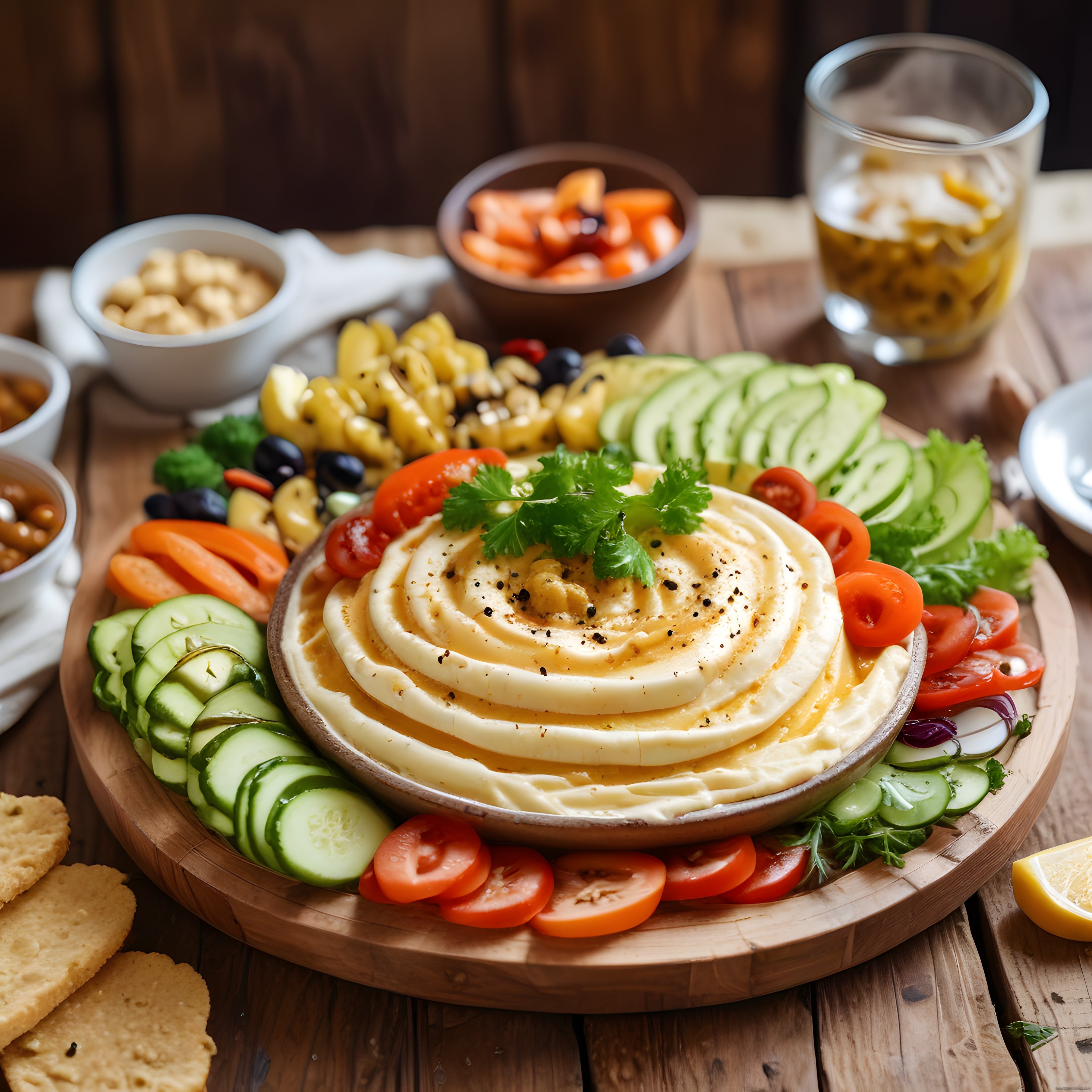 Ev Yapımı Humus ve Taze Sebzelerle Efsane Bir Atıştırmalık Tabağı