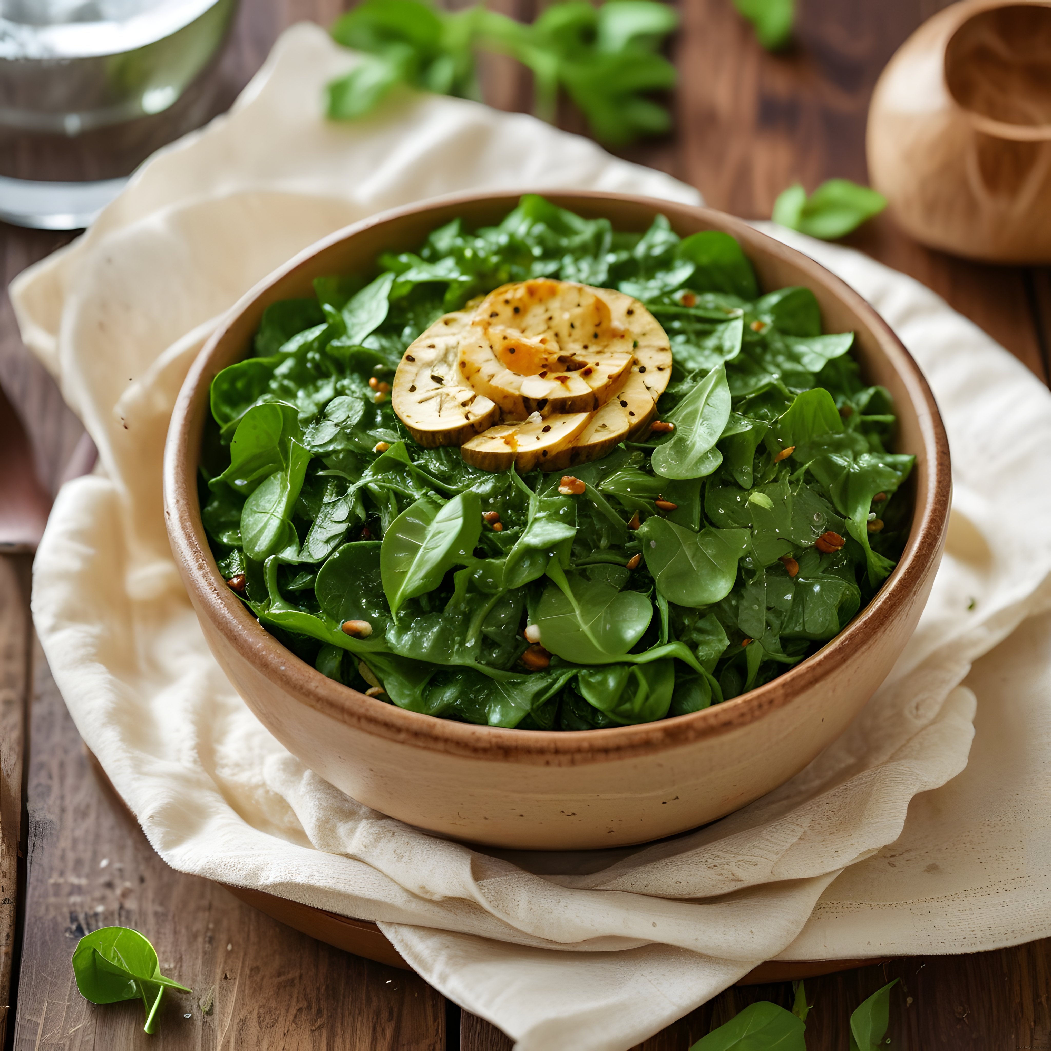 Ev Yapımı Ispanak Salatası: Avokado ve Keten Tohumu ile Besleyici Lezzet