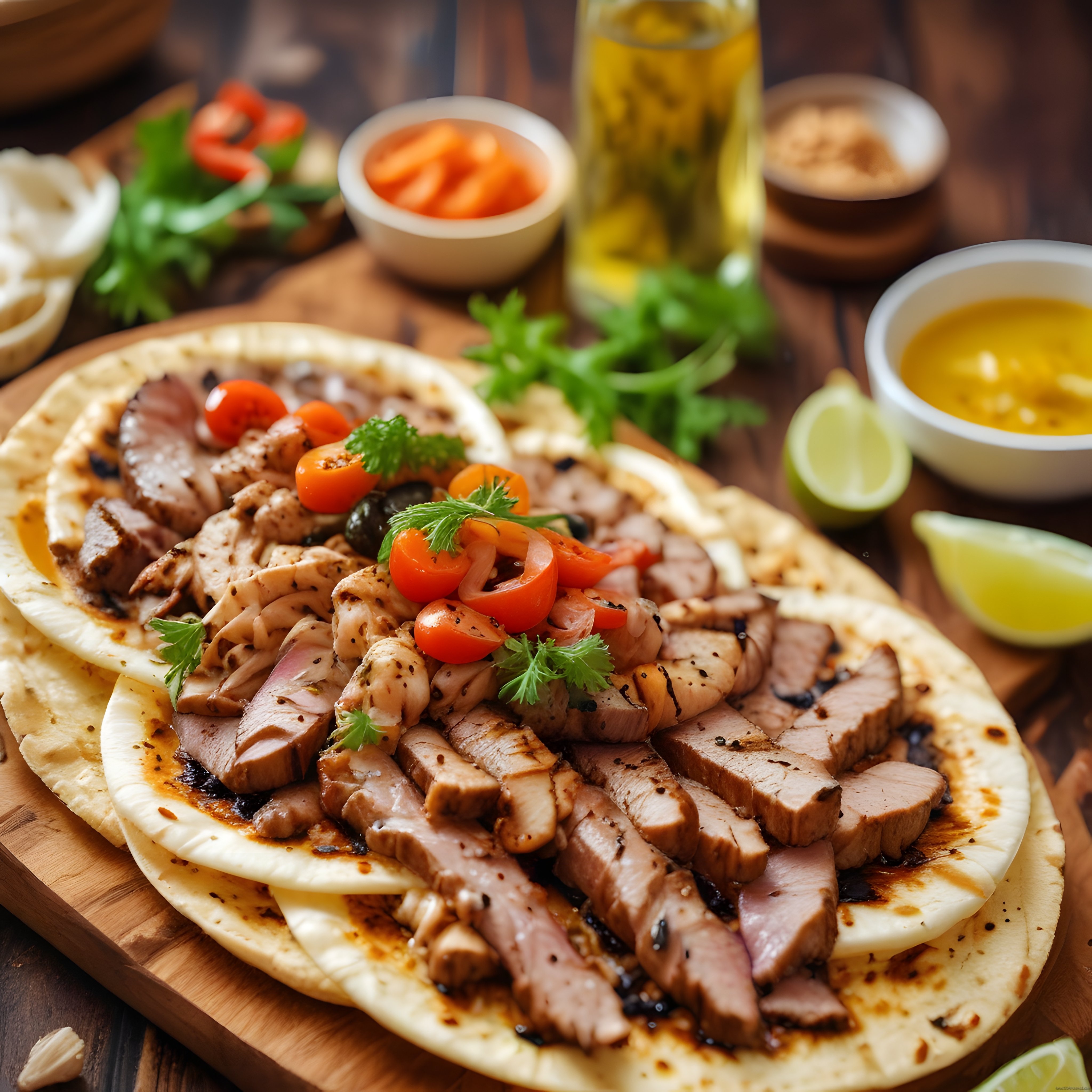 Ev Yapımı Izgara Etli Taco: Lavaş Üzerinde Meksika Lezzetleri ve Soslar