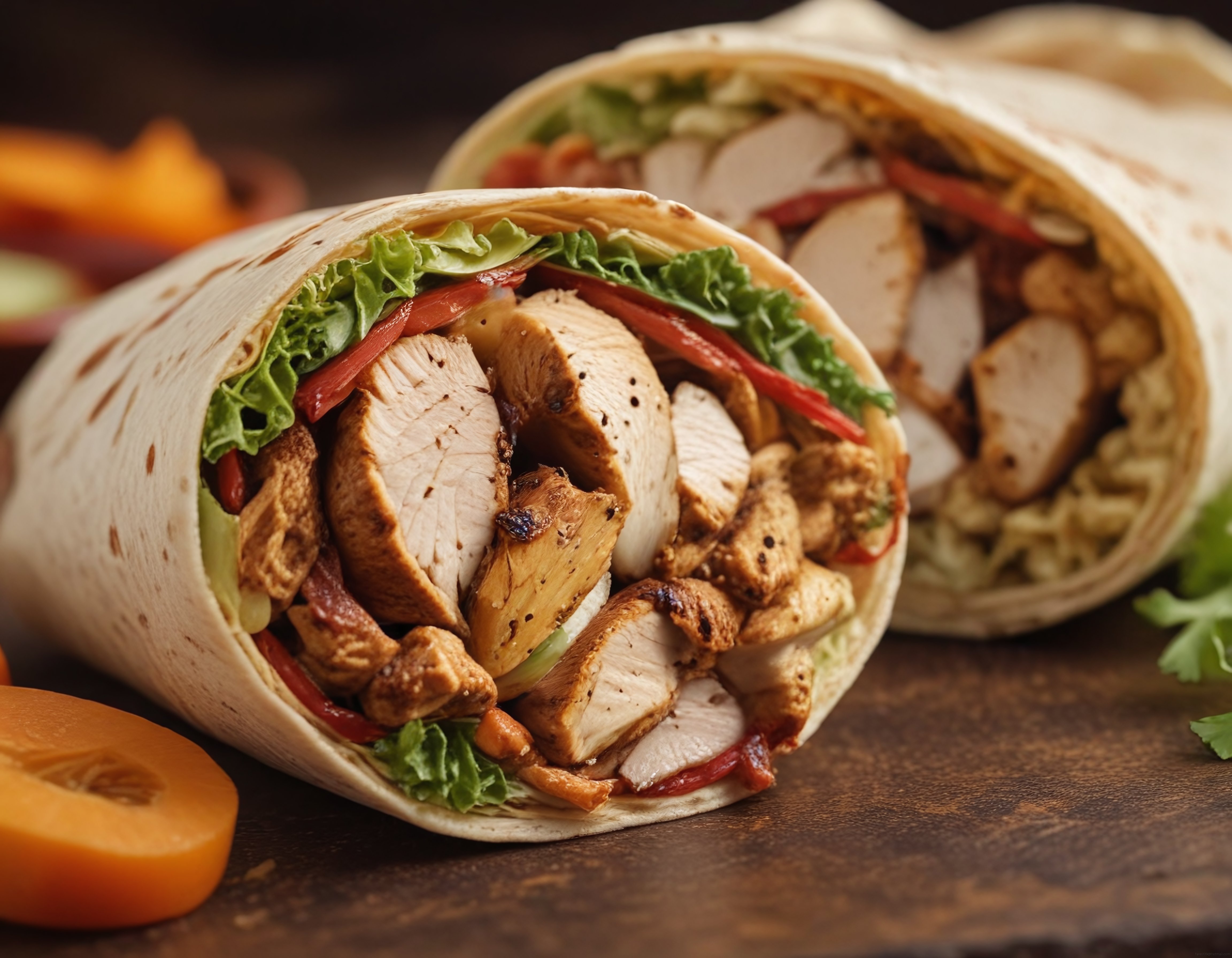 Ev Yapımı Izgara Tavuklu ve Kırmızı Biberli Sağlıklı Lavaş Wrap Tarifi