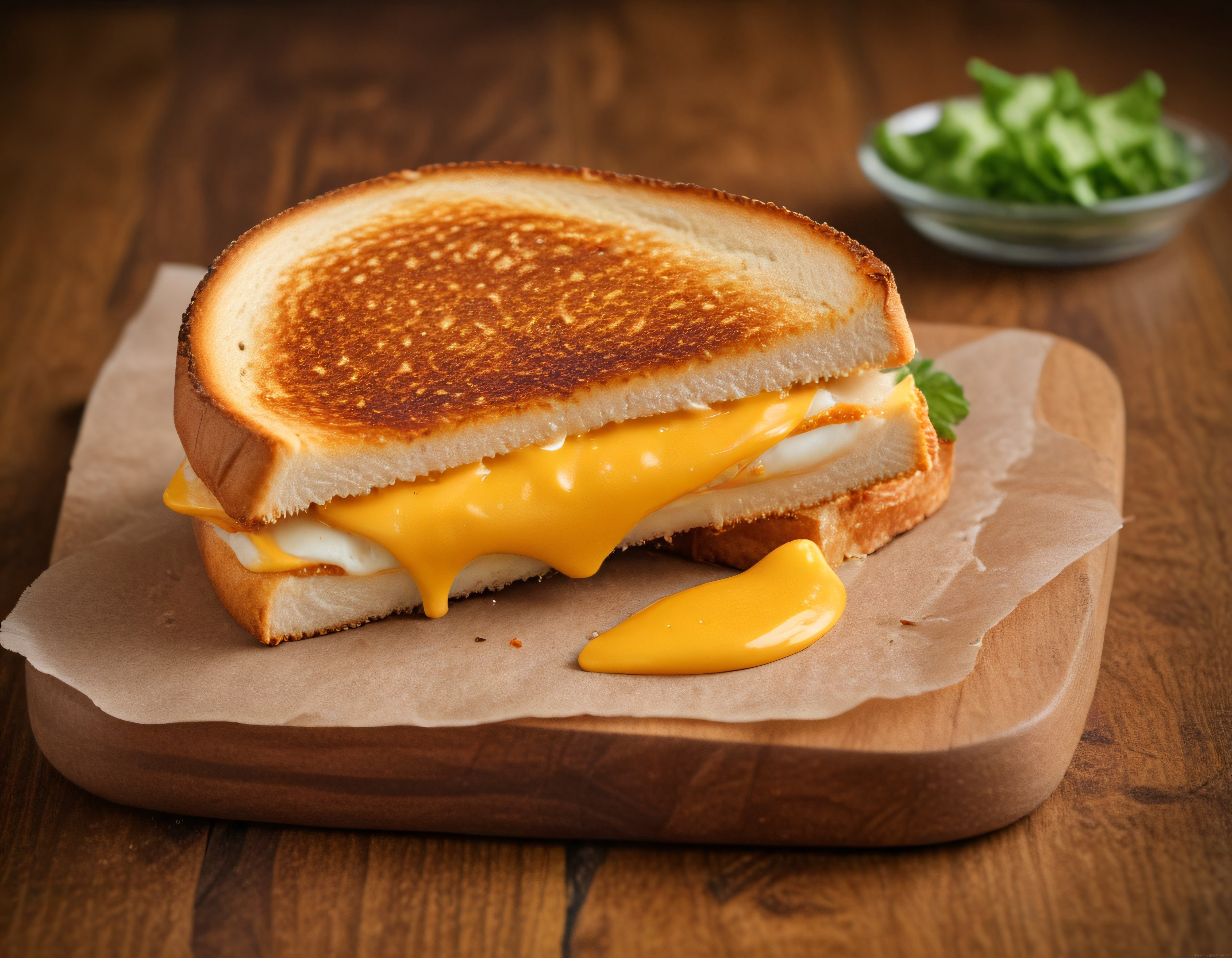 Ev Yapımı Kahvaltılık Tost: Erimiş Cheddar Peynirli ve Yumurtalı Sandviç
