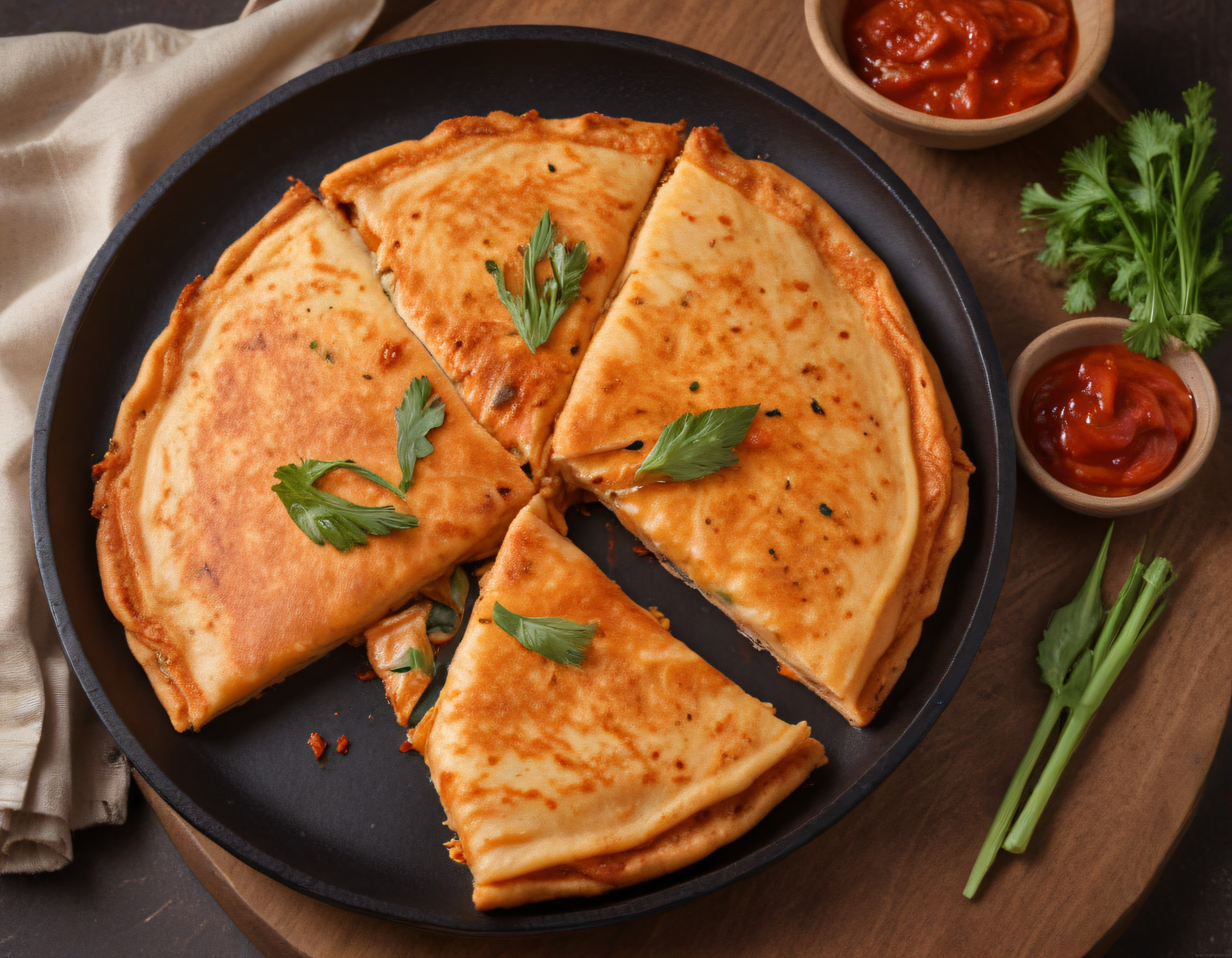 Ev Yapımı Kapalı Pizza: Fırında Kızarmış Hamur İşi ve Domates Sosu