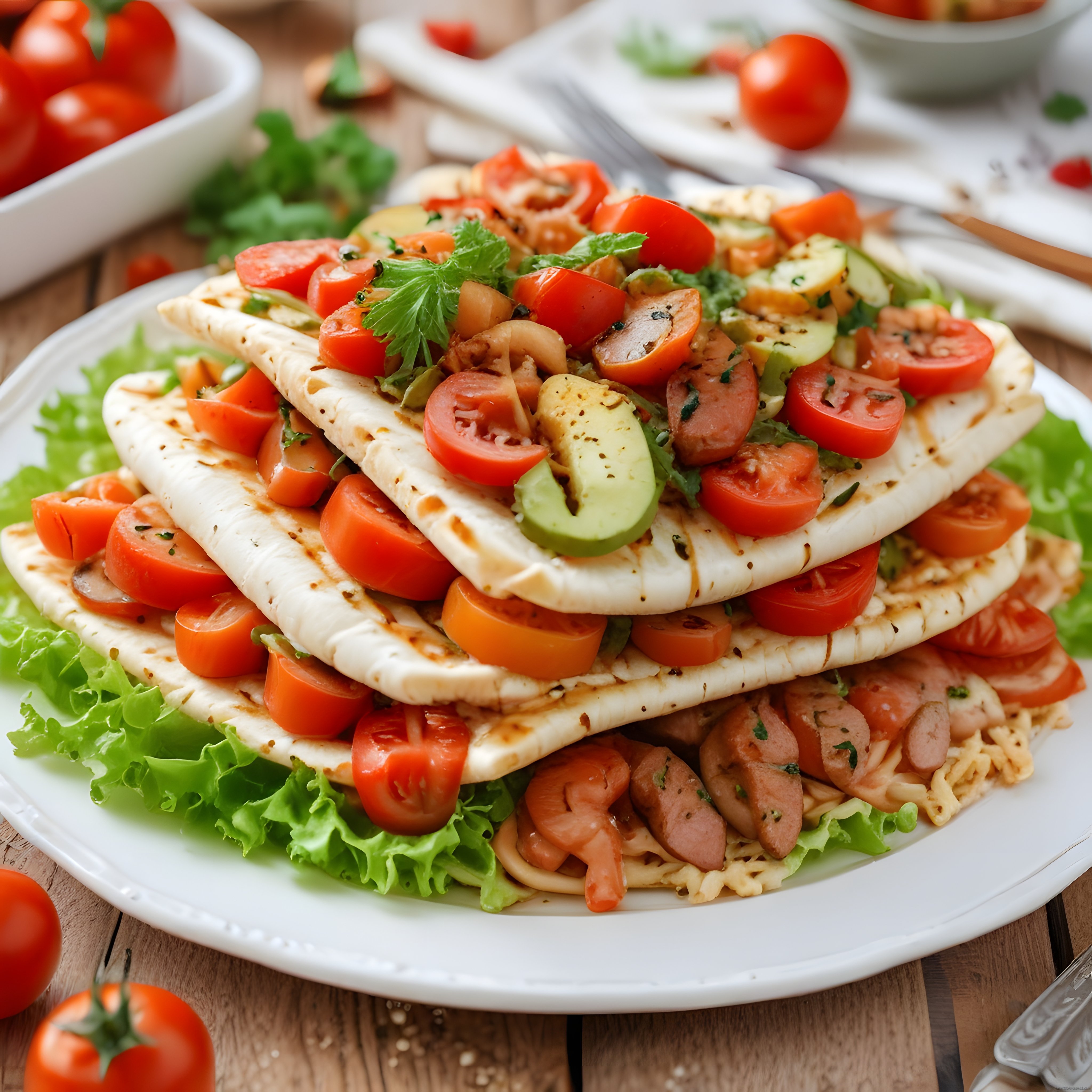 Ev Yapımı Kat Kat Tost: Sucuklu Peynirli ve Sebzeli Kahvaltılık Lezzet