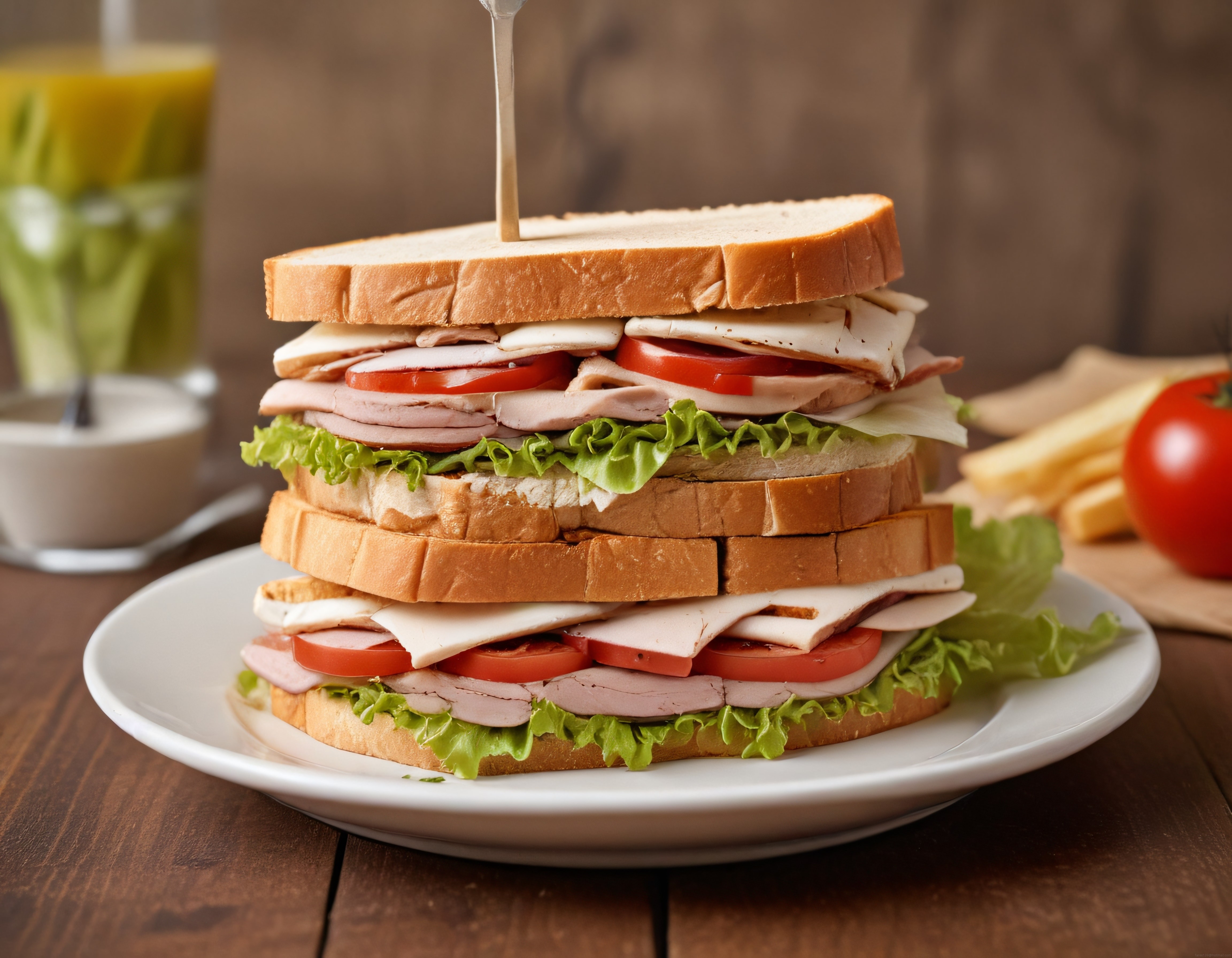 Ev Yapımı Katlı Club Sandwich: Taze Malzemelerle Dolgun ve Besleyici Tarif
