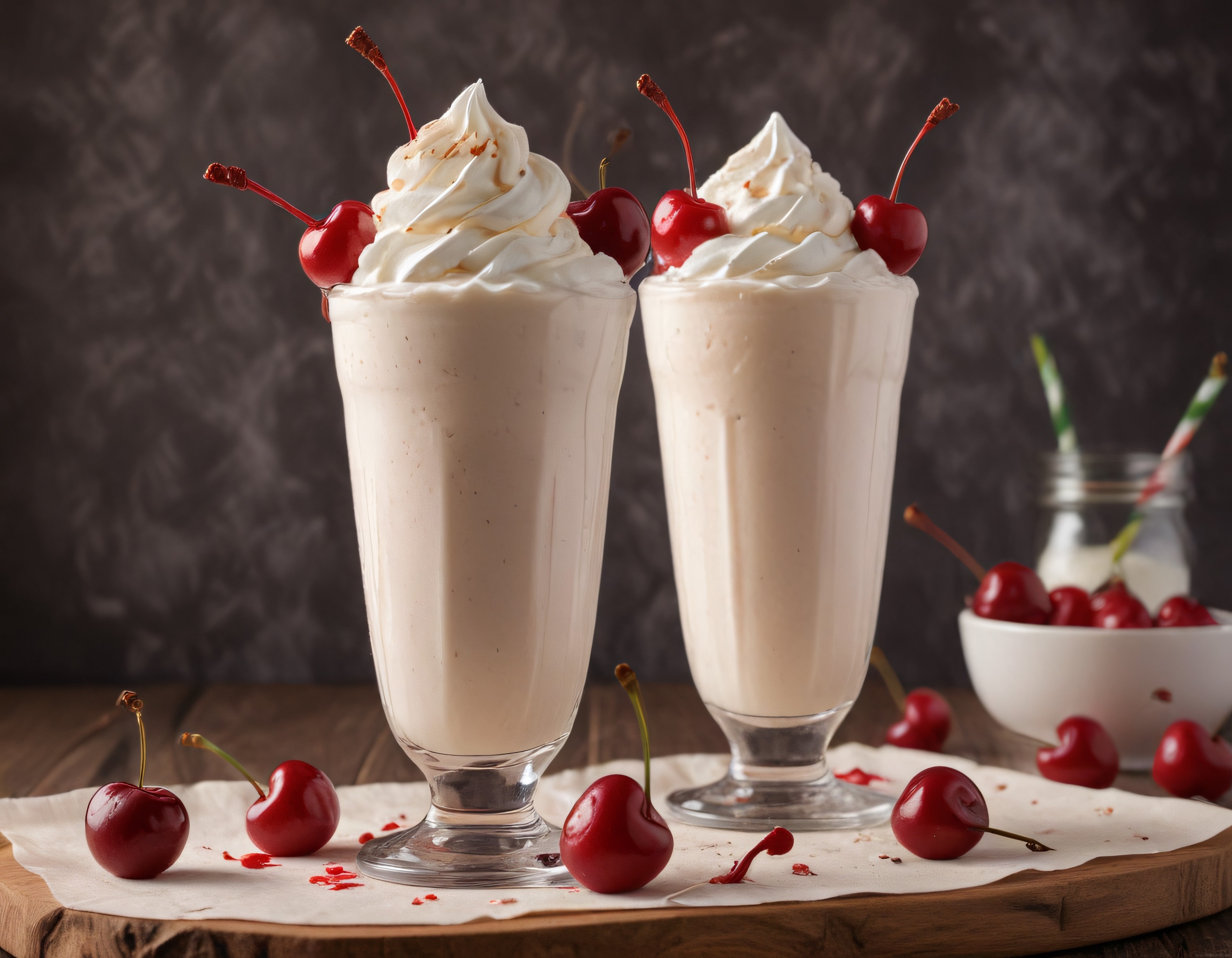 Ev Yapımı Kremalı Kirazlı Milkshake Tarifi ve Serinletici İçecek Sunumu