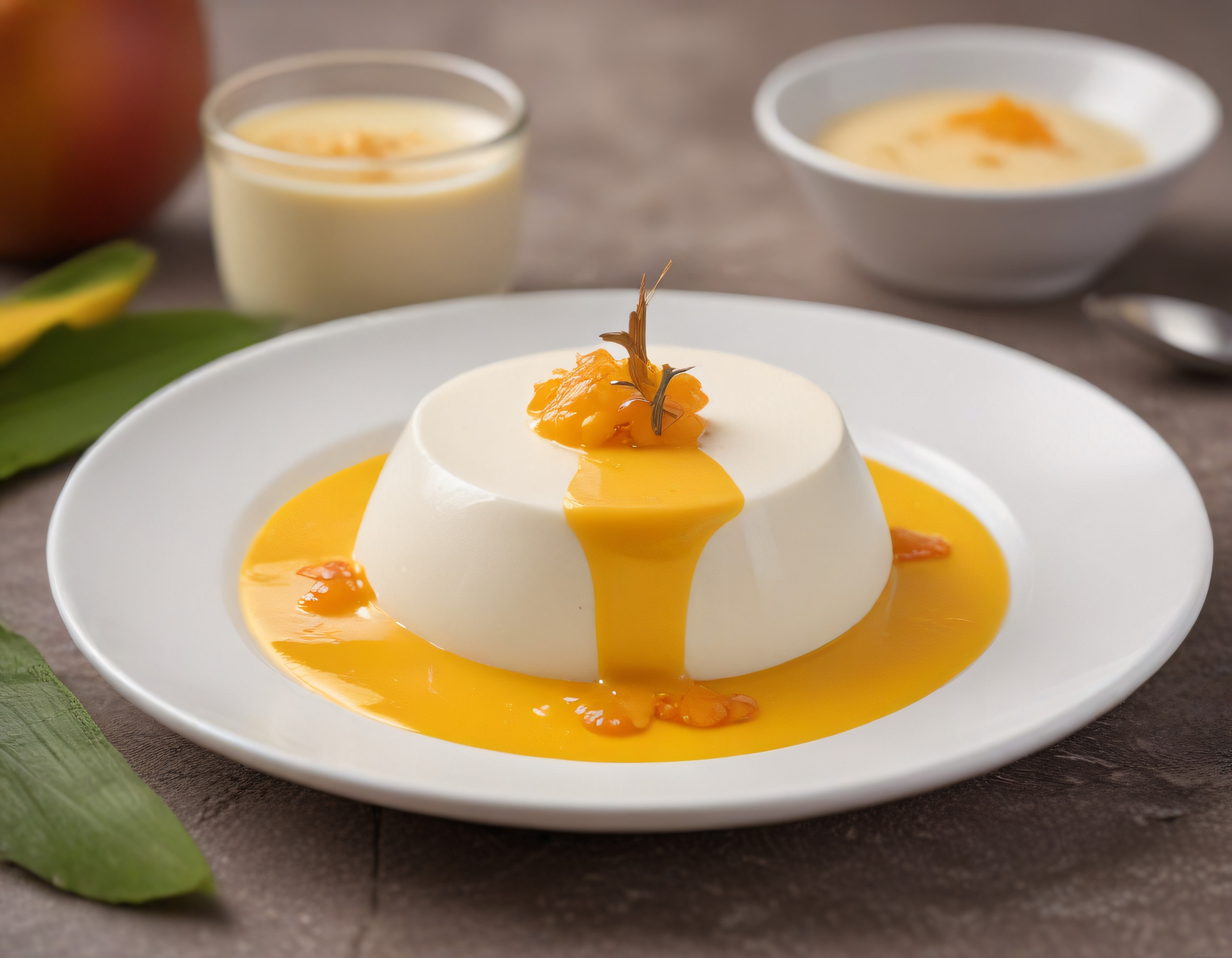 Ev Yapımı Mango Soslu Panna Cotta: Akışkan Lezzet ve Kremalı Doku