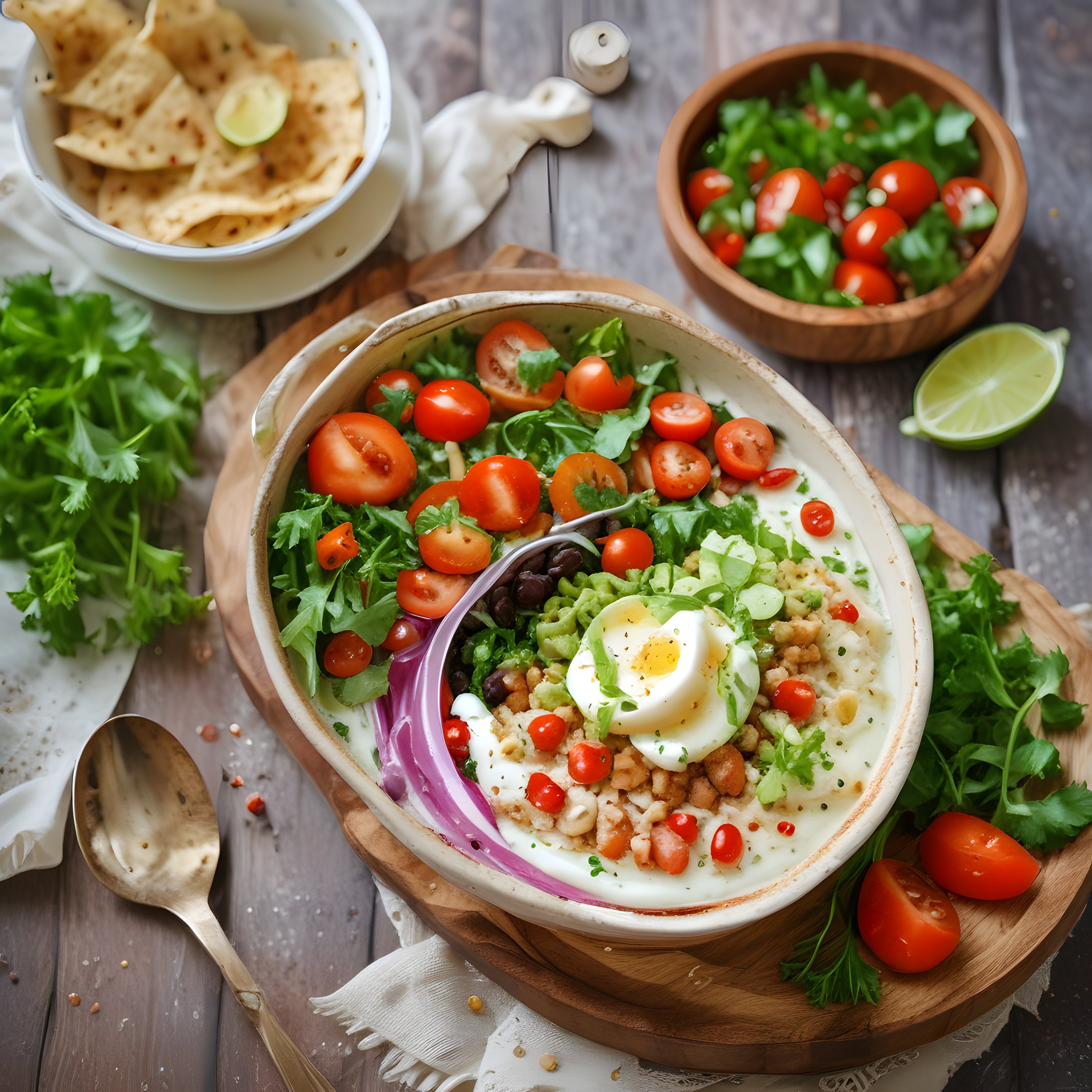 Ev Yapımı Meksika Bowl: Taze Sebzeler, Fasulye ve Yumurta ile Besleyici Öğün