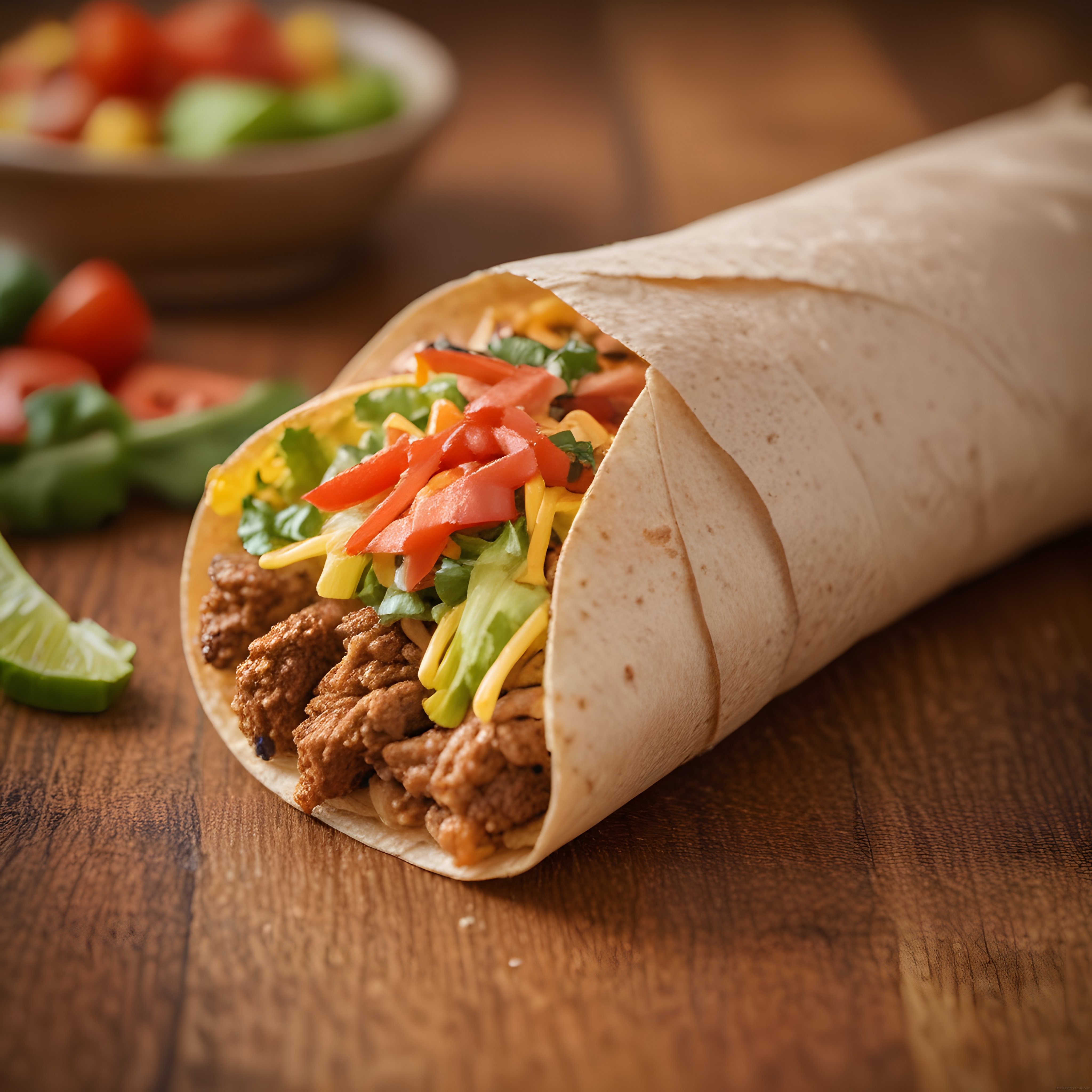Ev Yapımı Meksika Burritosu: Et, Peynir ve Taze Sebzelerle Dolgun Lezzet