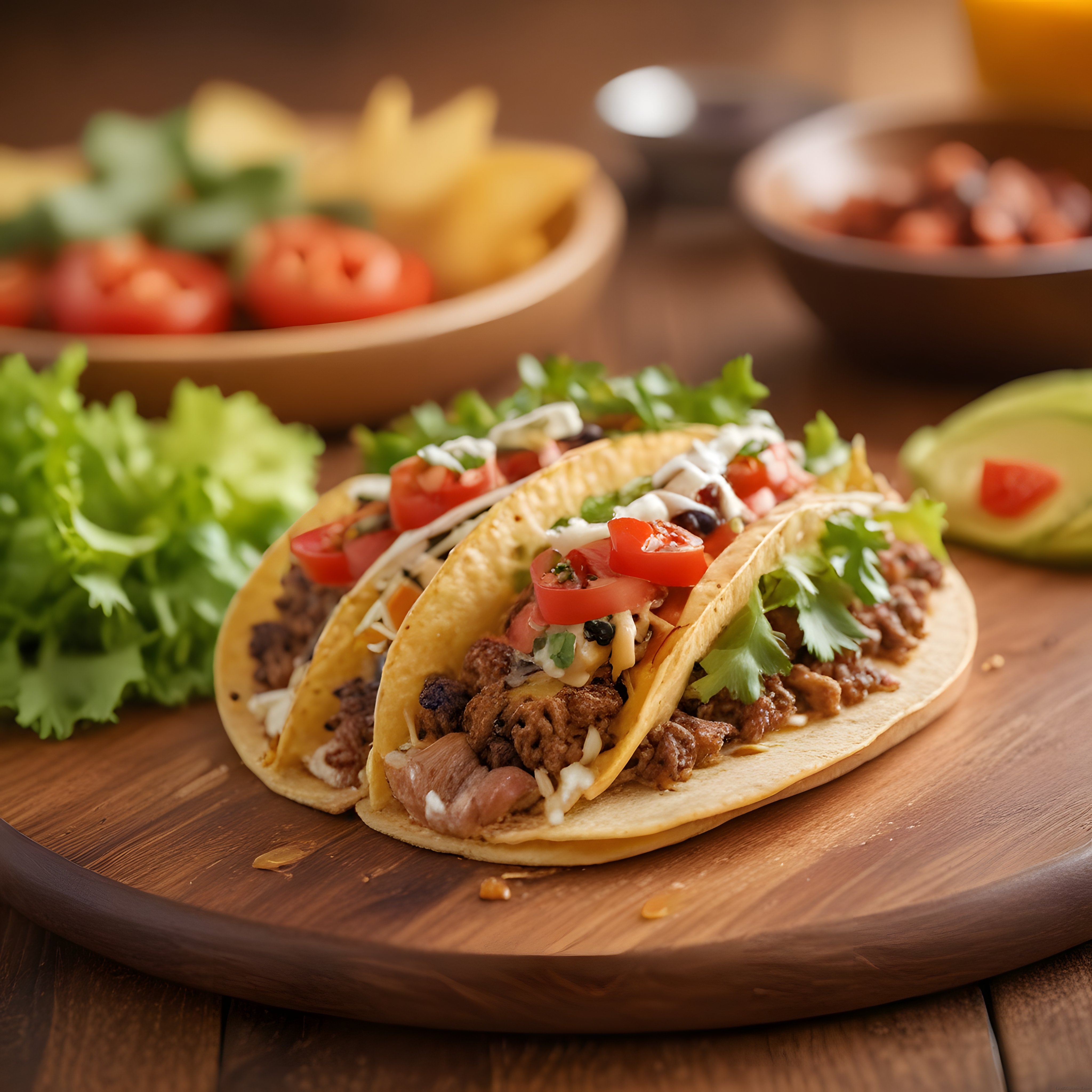 Ev Yapımı Meksika Tacos: Etli Domatesli ve Kişnişli Renkli Lezzetli Sunum