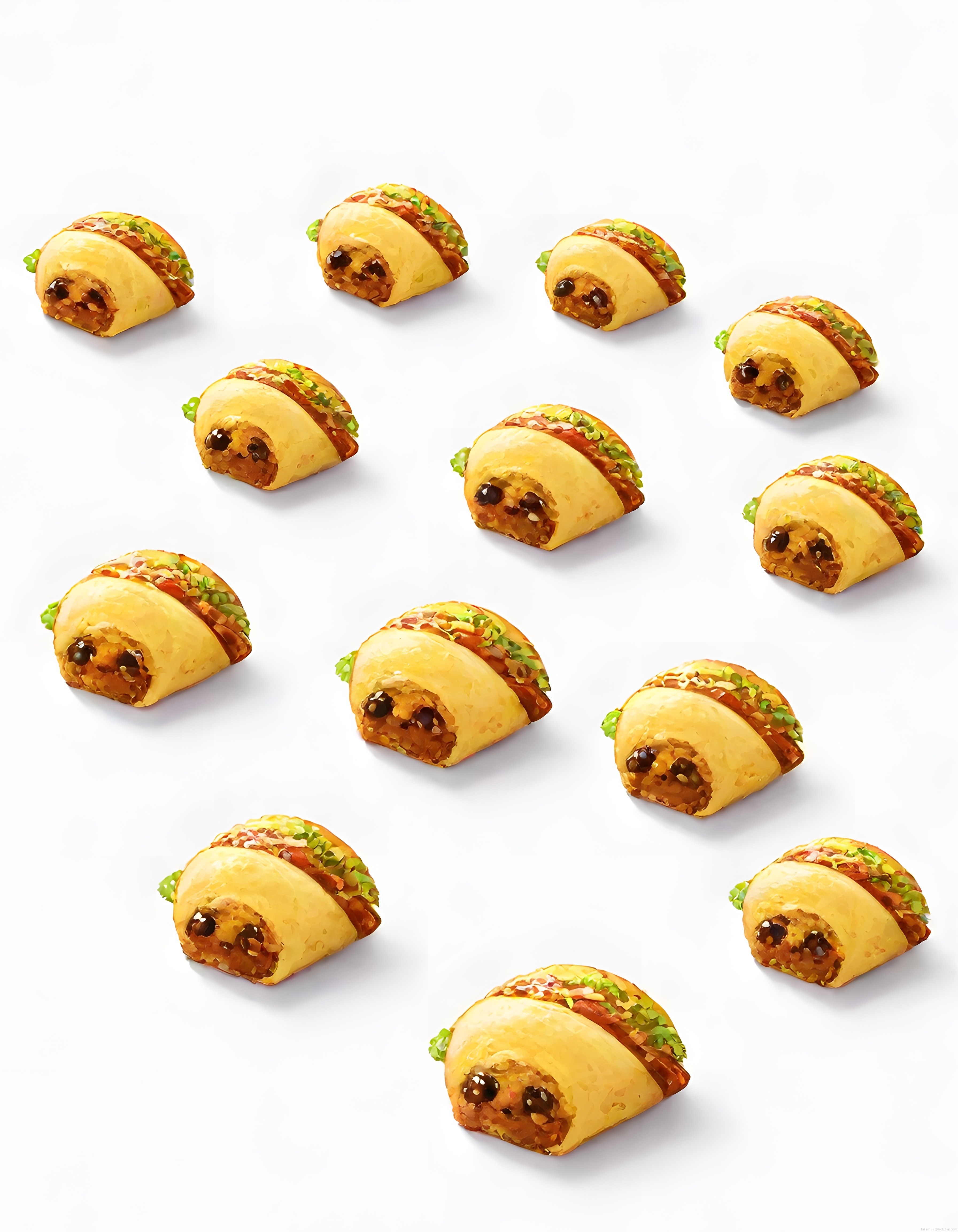 Ev Yapımı Mini Taco ve Kıymalı Yarım Ay Börek Sunum Önerileri