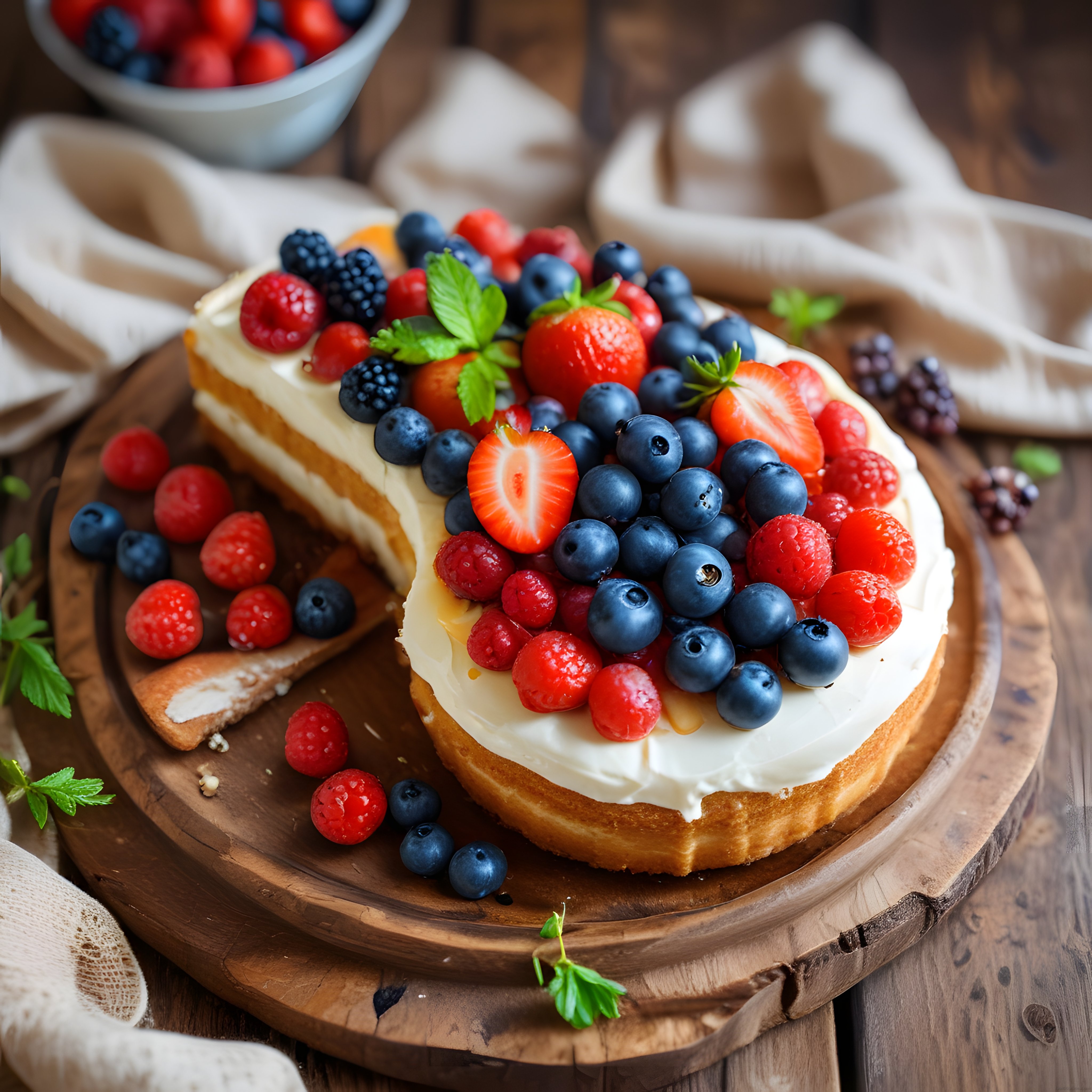 Ev Yapımı Orman Meyveli Cheesecake: Kremalı ve Bol Meyveli Tatlı