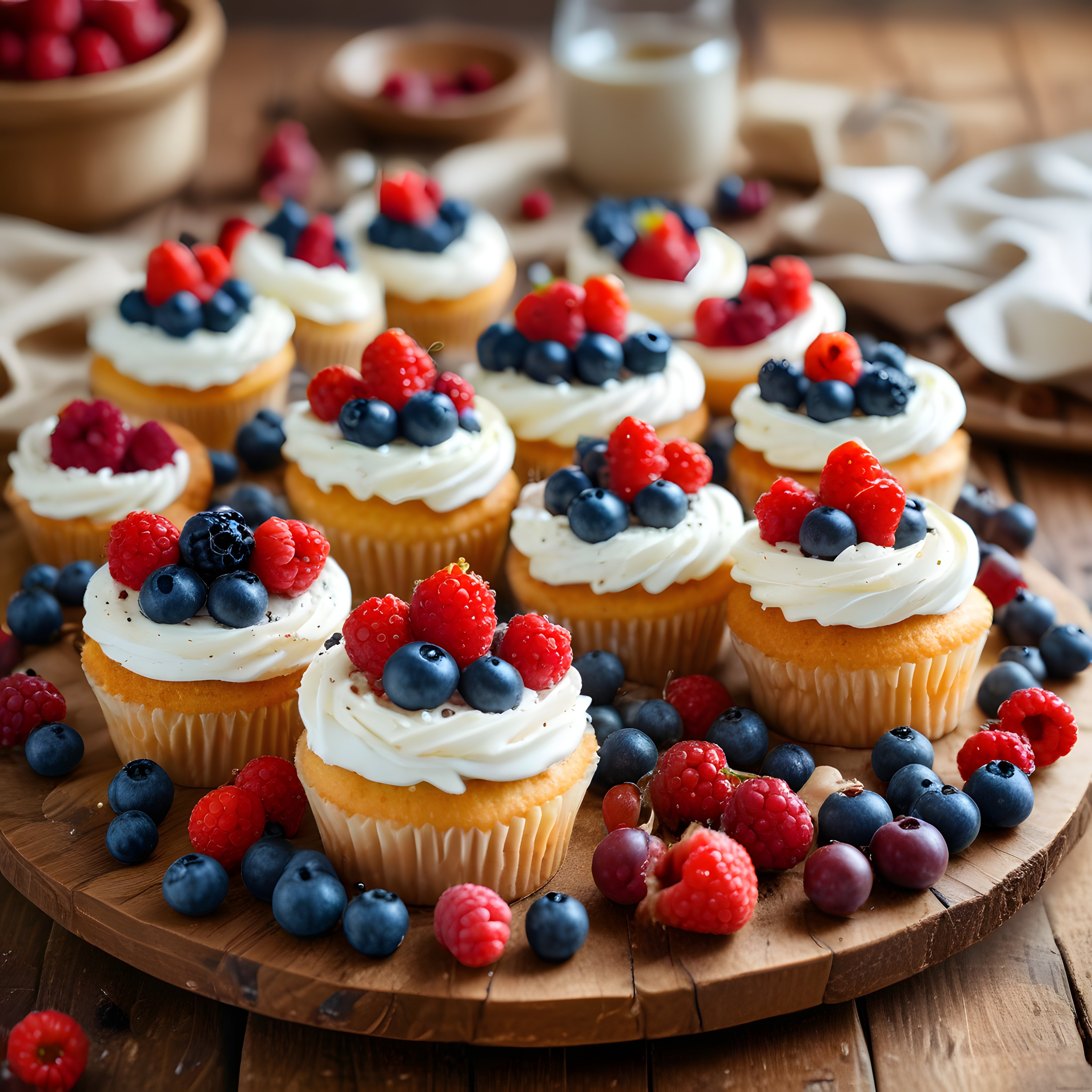 Ev Yapımı Orman Meyveli Cupcake Tarifi ve Dekoratif Sunum Önerileri