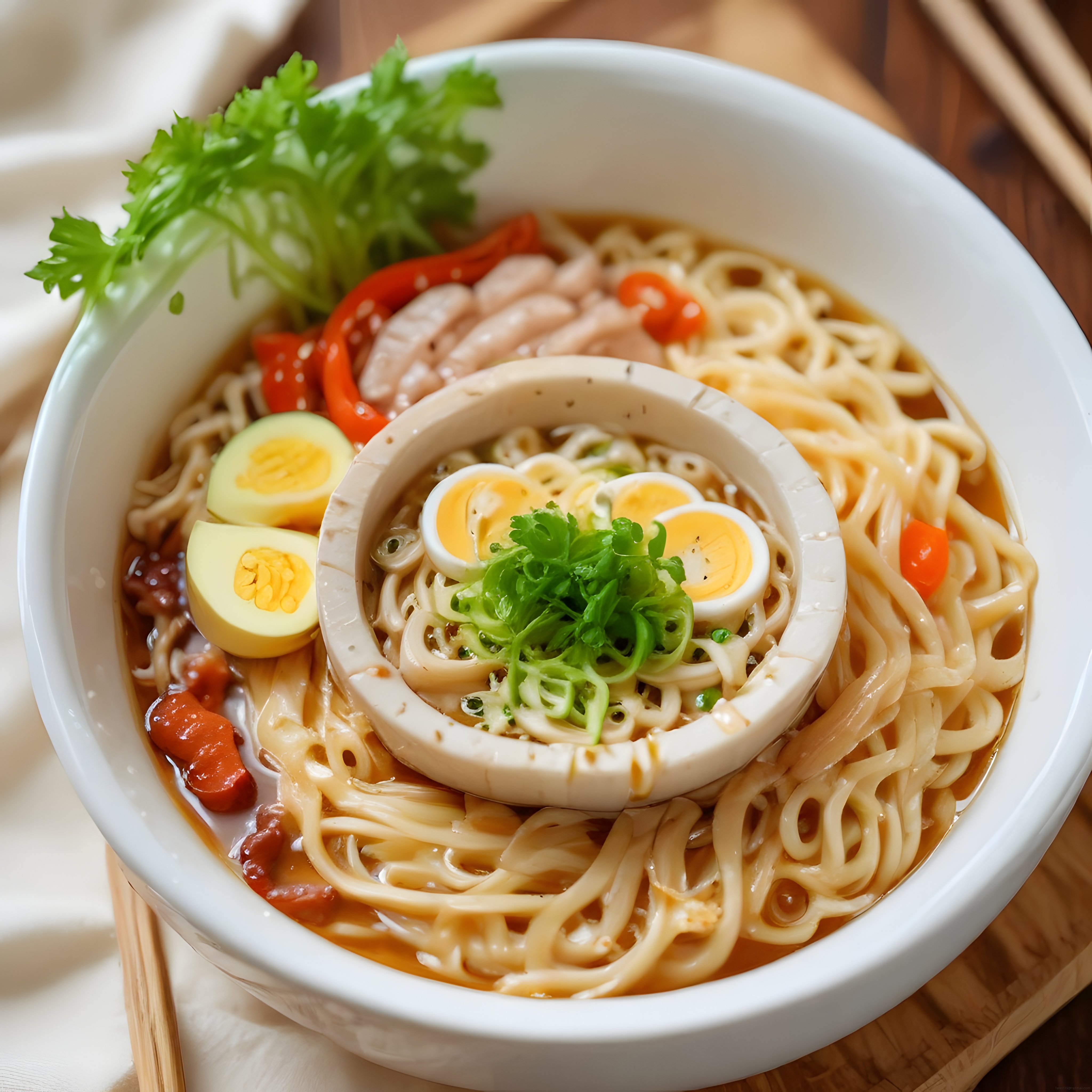 Ev Yapımı Ramen Kasesi: Tavuklu, Baharatlı ve Yumurtalı Asya Lezzeti