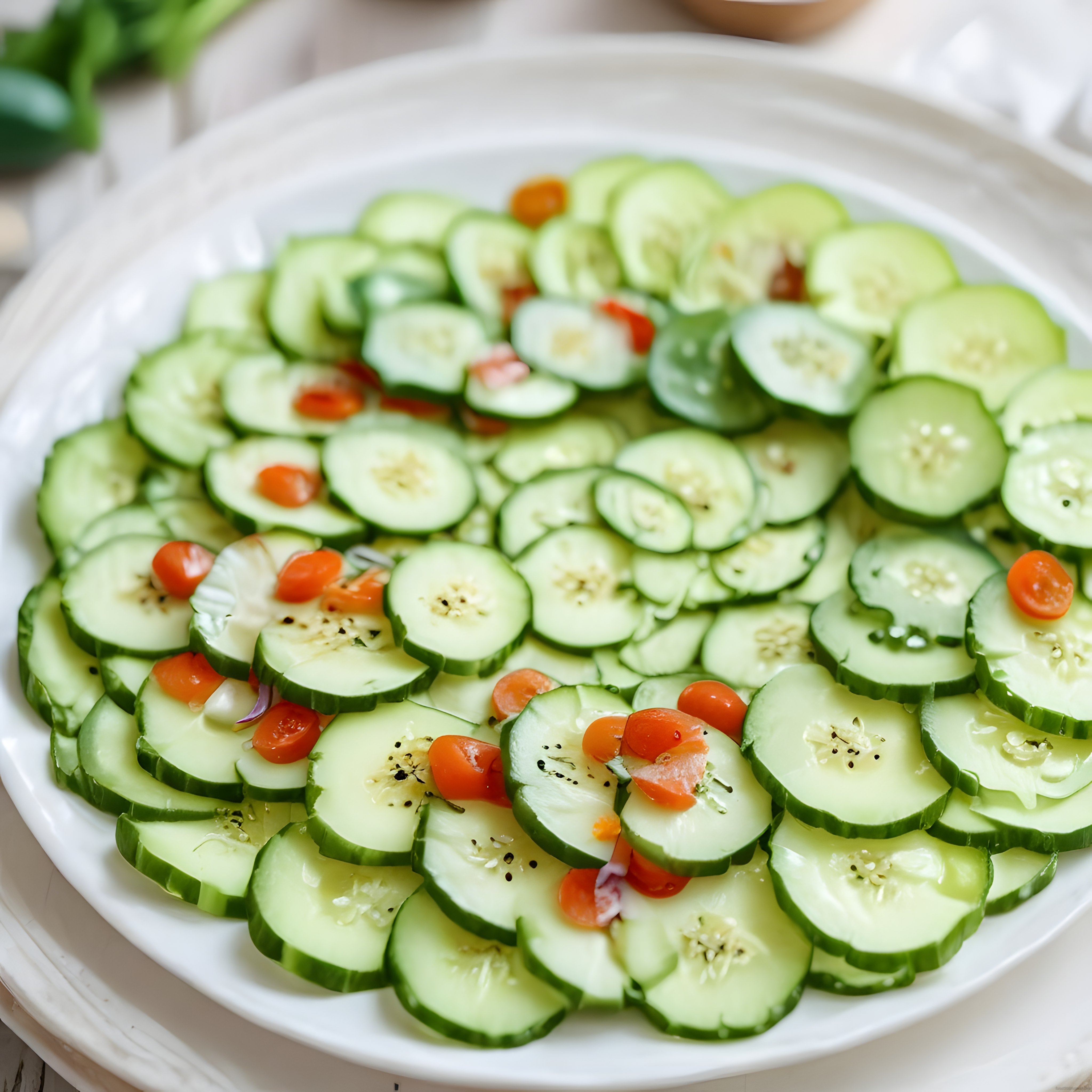 Ev yapımı salatalık salatası: İnce dilimlenmiş hıyar ve domatesle pratik tarif