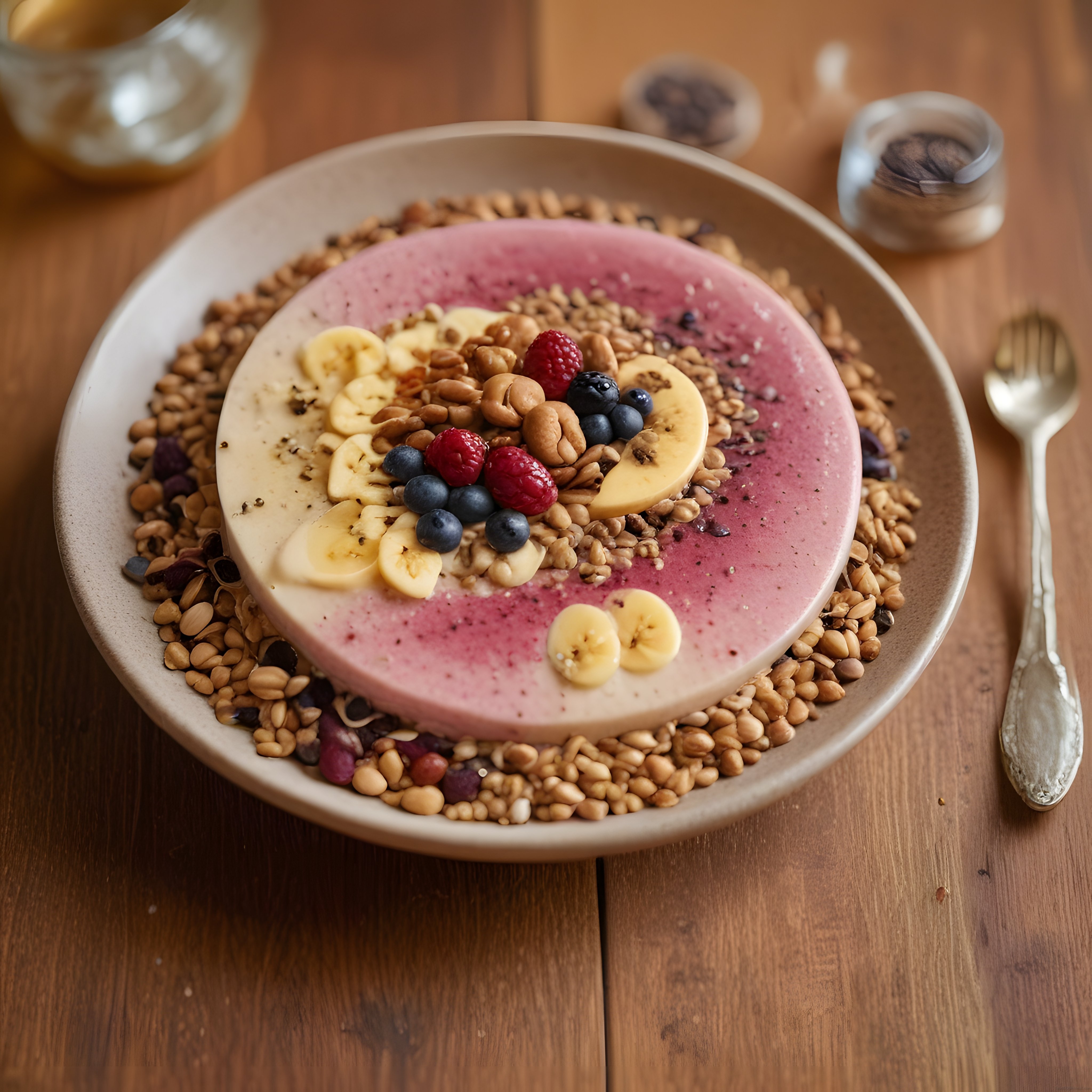 Ev Yapımı Smoothie Bowl: Muz, Yaban Mersini ve Granola ile Kahvaltı