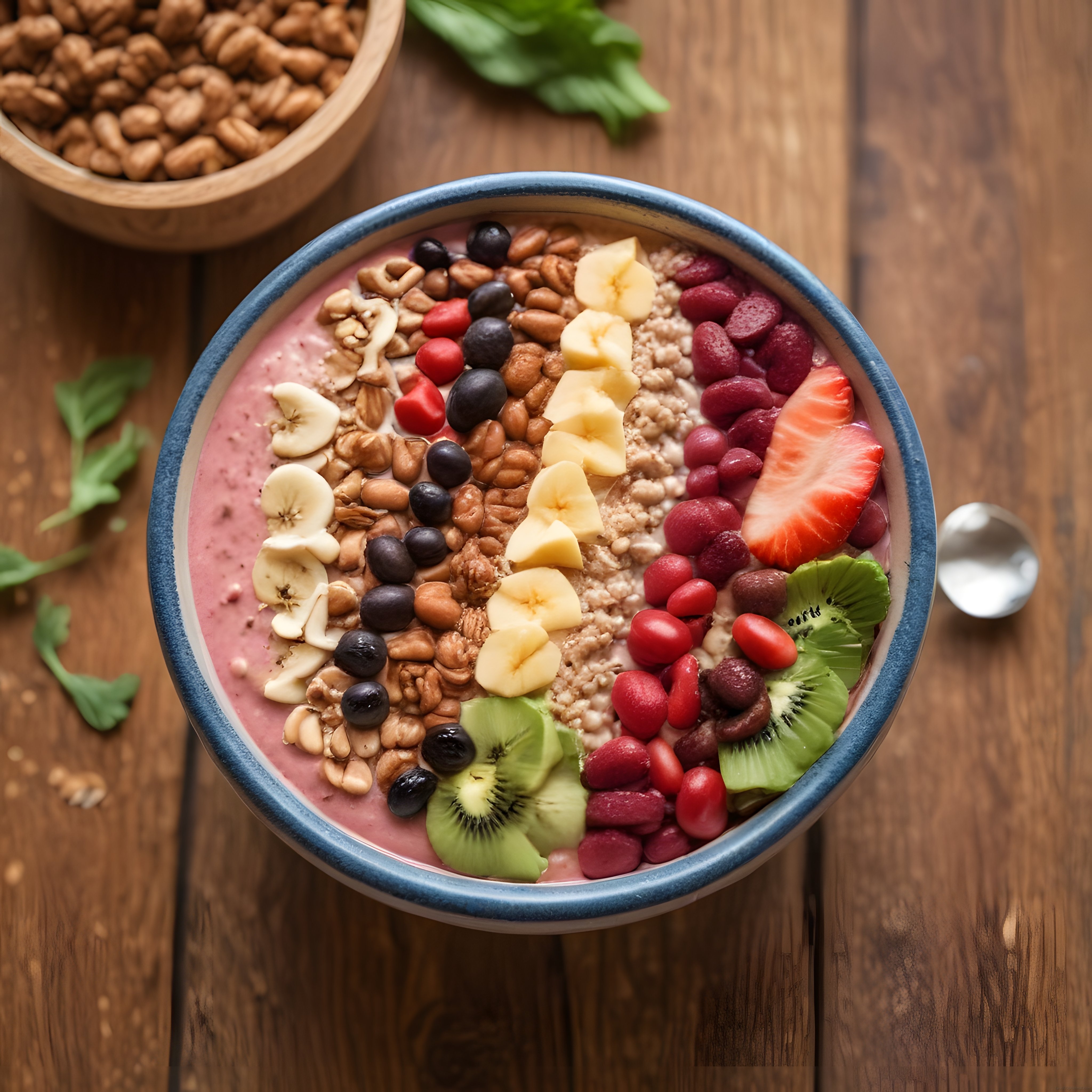 Ev Yapımı Süper Besinli Smoothie Bowl: Taze Meyveler ve Kuruyemişlerle Lezzet