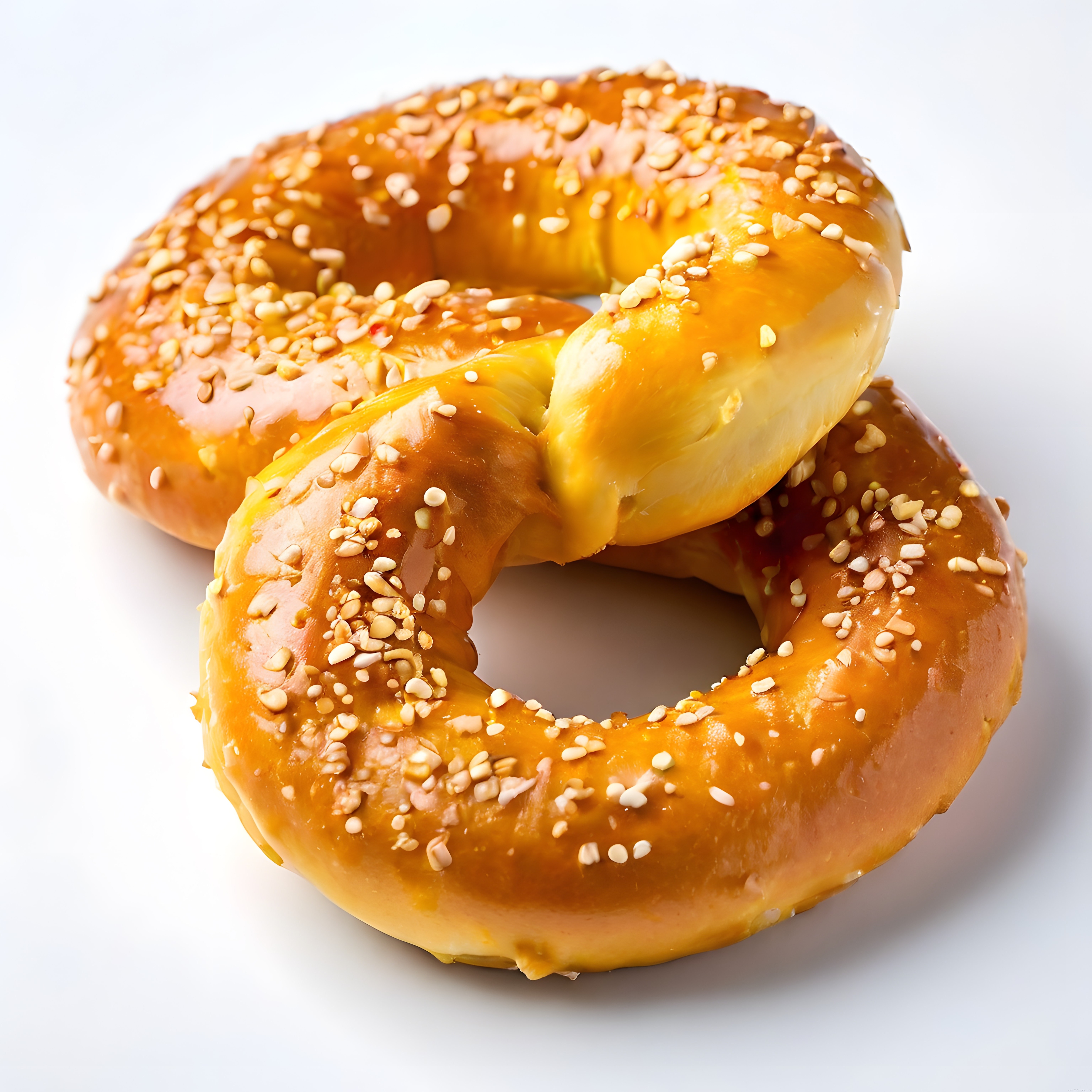 Ev Yapımı Susamlı Çekirdekli Simit: Parlak Glazürlü Kahvaltılık
