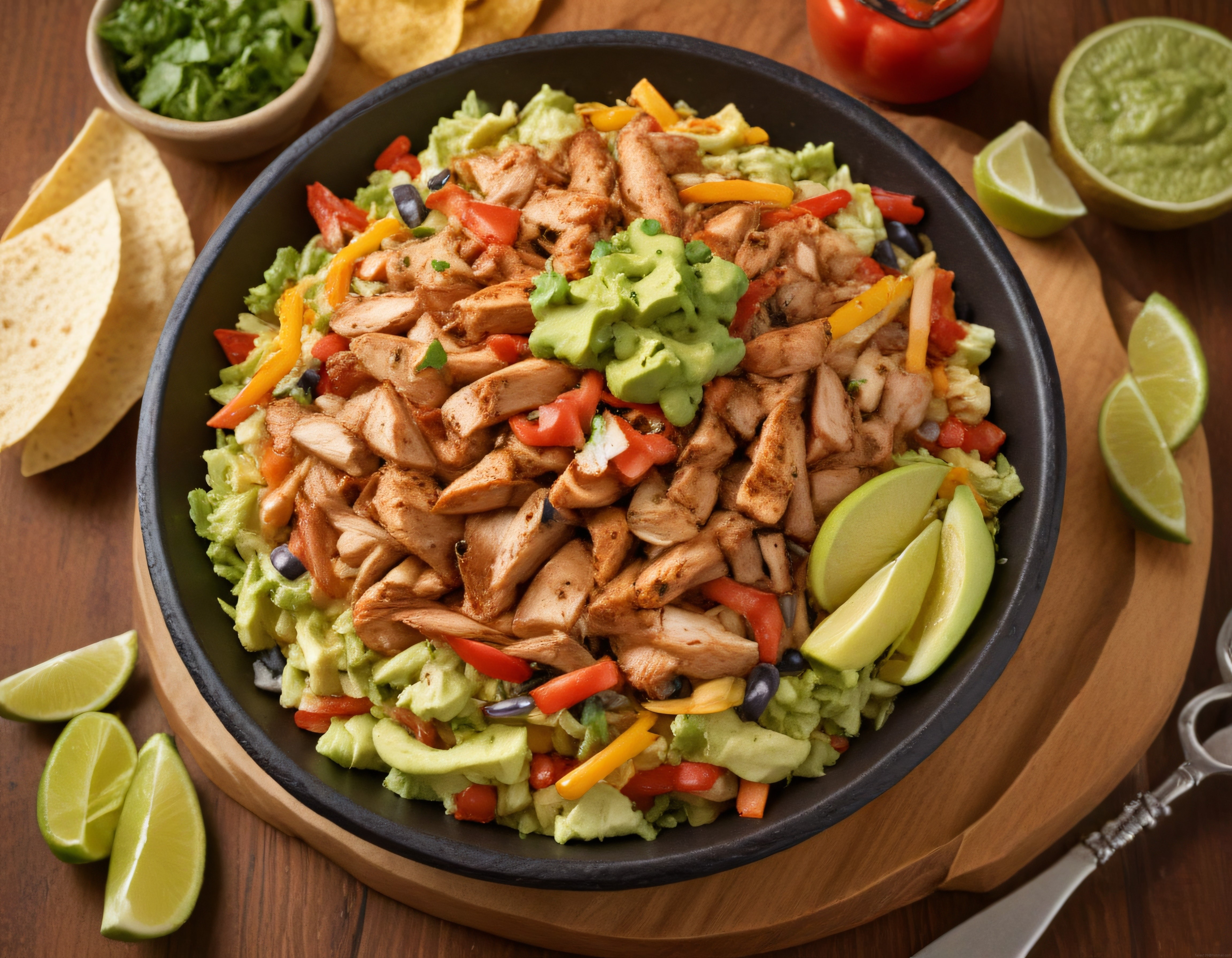 Ev Yapımı Tavuklu Meksika Burrito Bowl: Avokadolu ve Biberli Sağlıklı Akşam Yemeği
