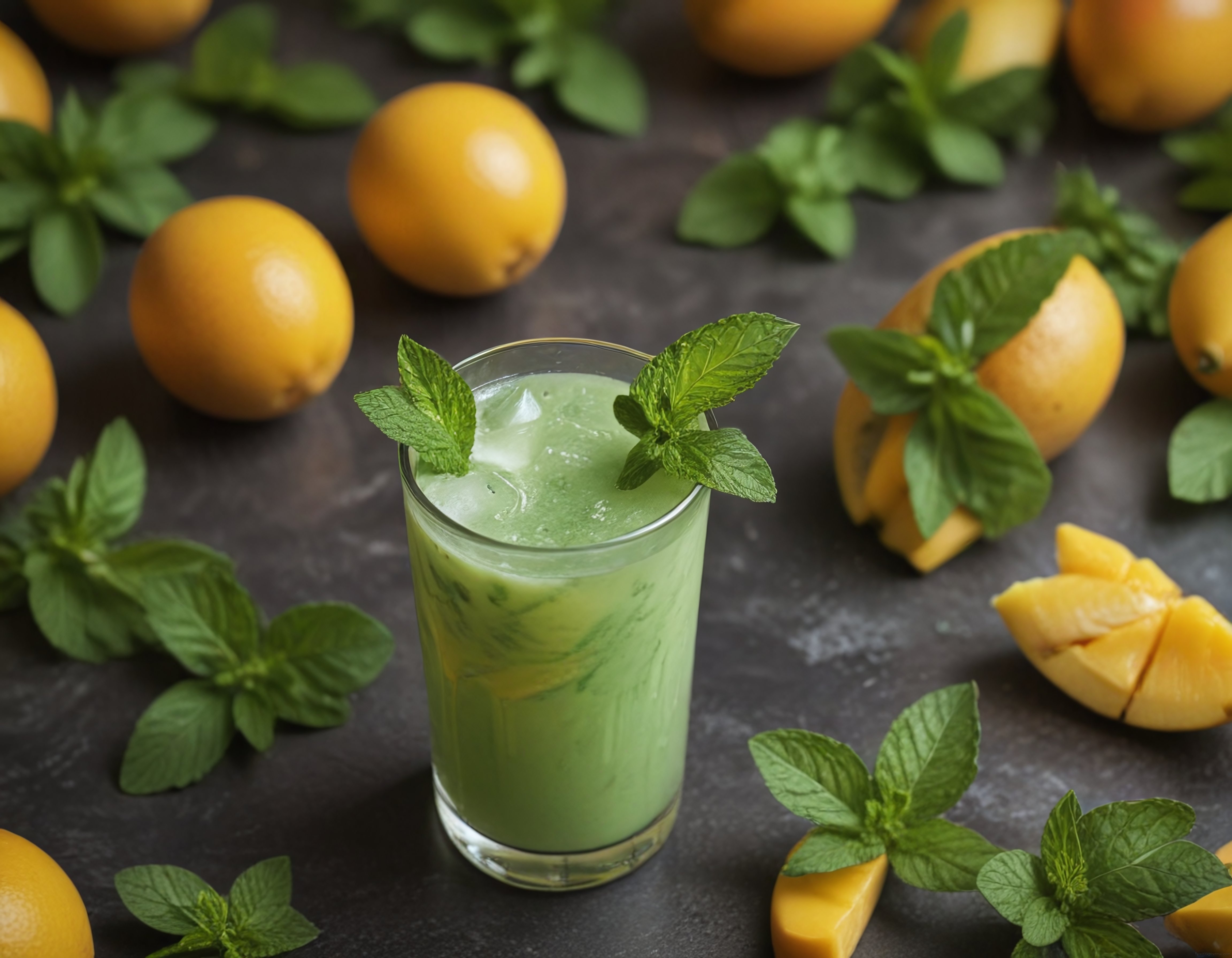 Ev Yapımı Taze Naneli ve Mangolu Ferahlatıcı Yeşil Smoothie Tarifi