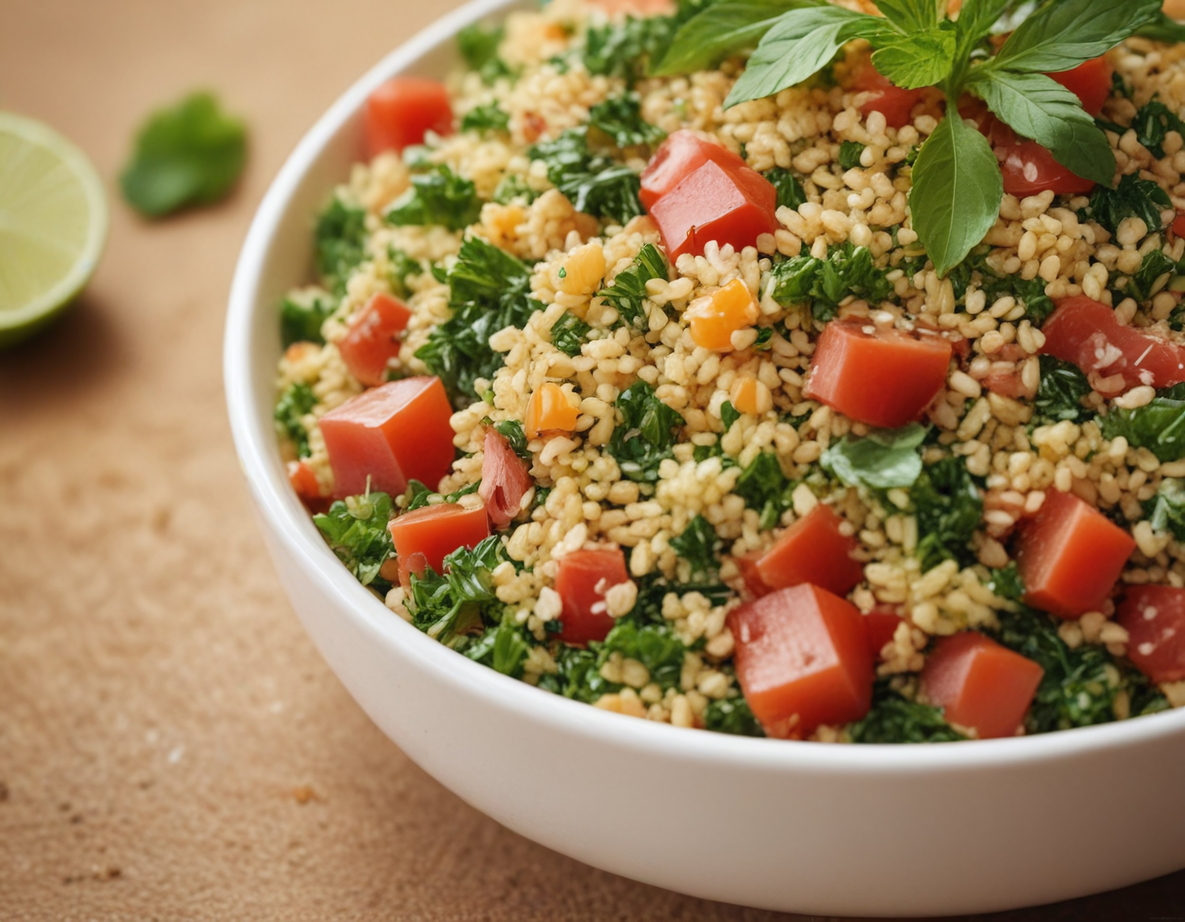 Ev Yapımı Taze Tabbule Salatası Tarifi ve Mükemmel Sunum