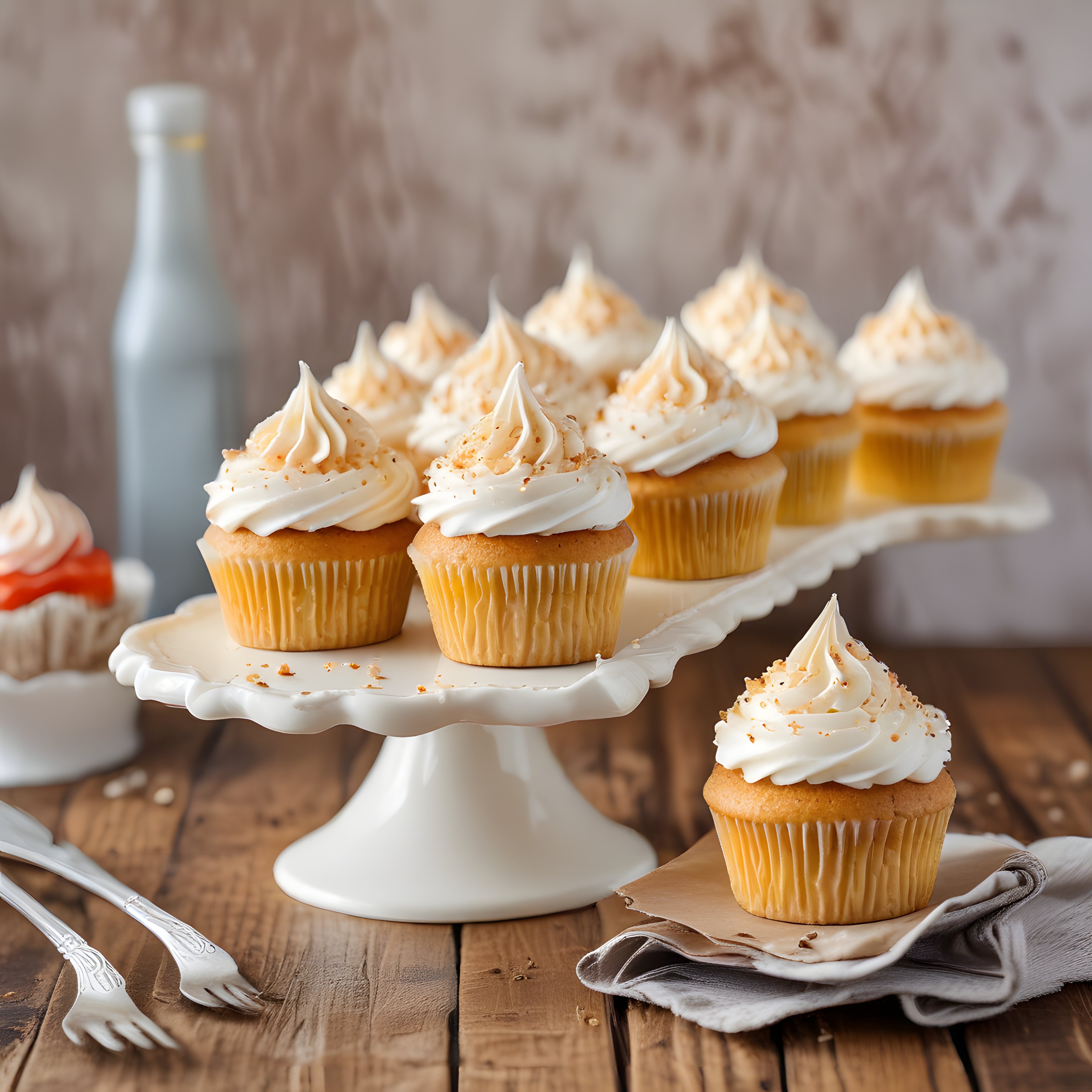 Ev Yapımı Vanilya Cupcake’ler: Krema Süslemeli Tatlı Sunum Fikirleri