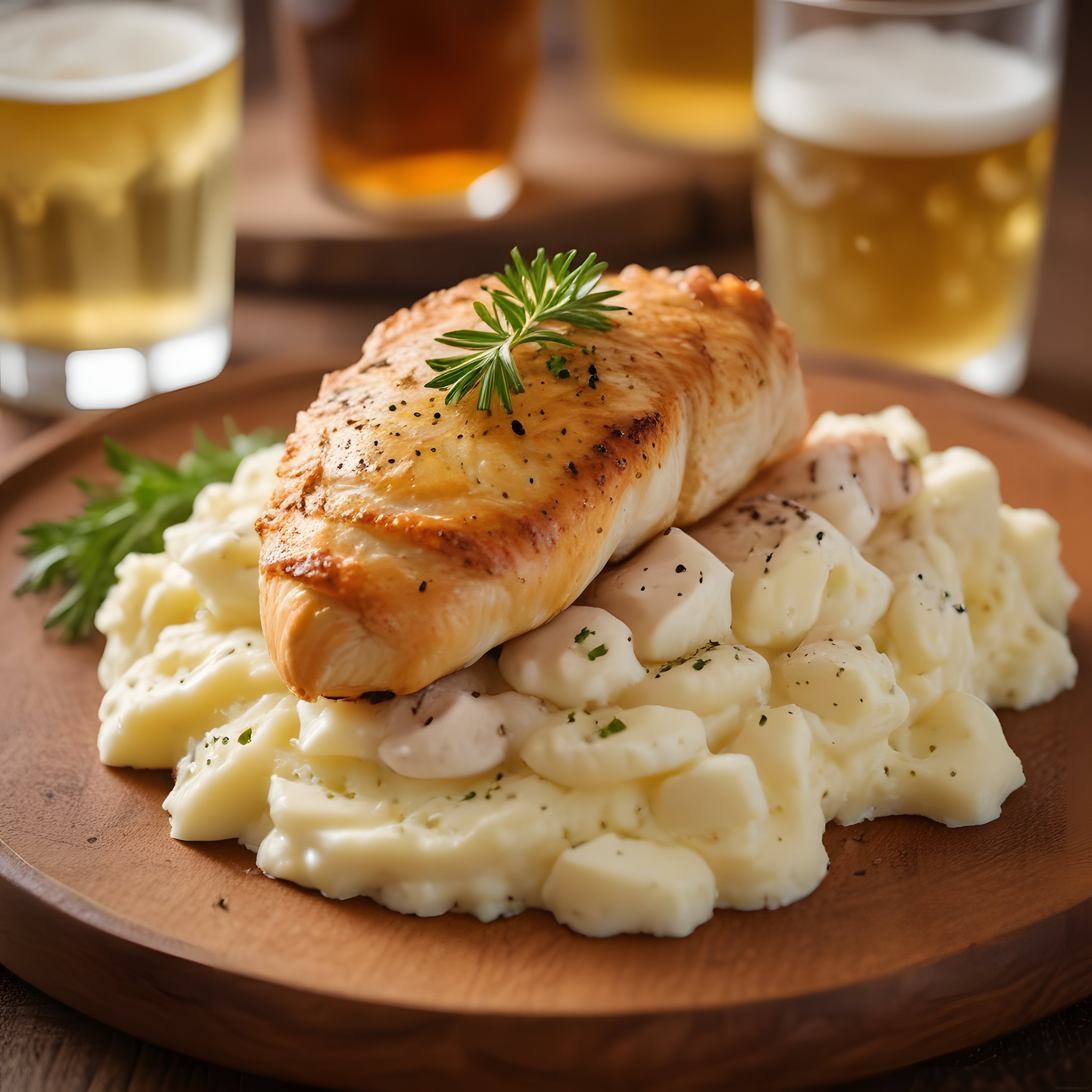 Ev Yapımı Wellington Somon, Kremalı Patates Püresi ve Bira Eşliğinde