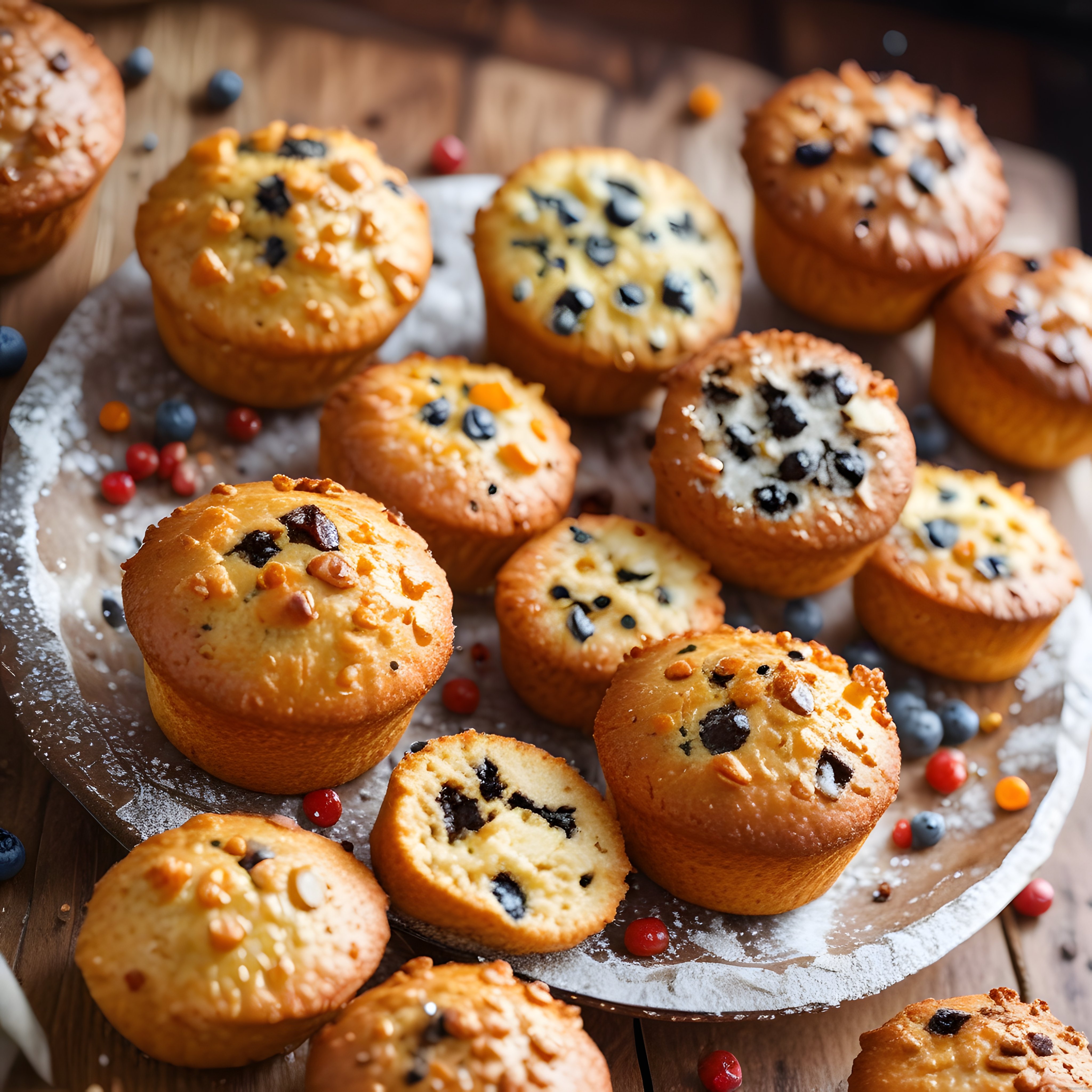 Ev Yapımı Yaban Mersinli ve Çikolatalı Muffinlerle Lezzetli Tatlı Keyfi