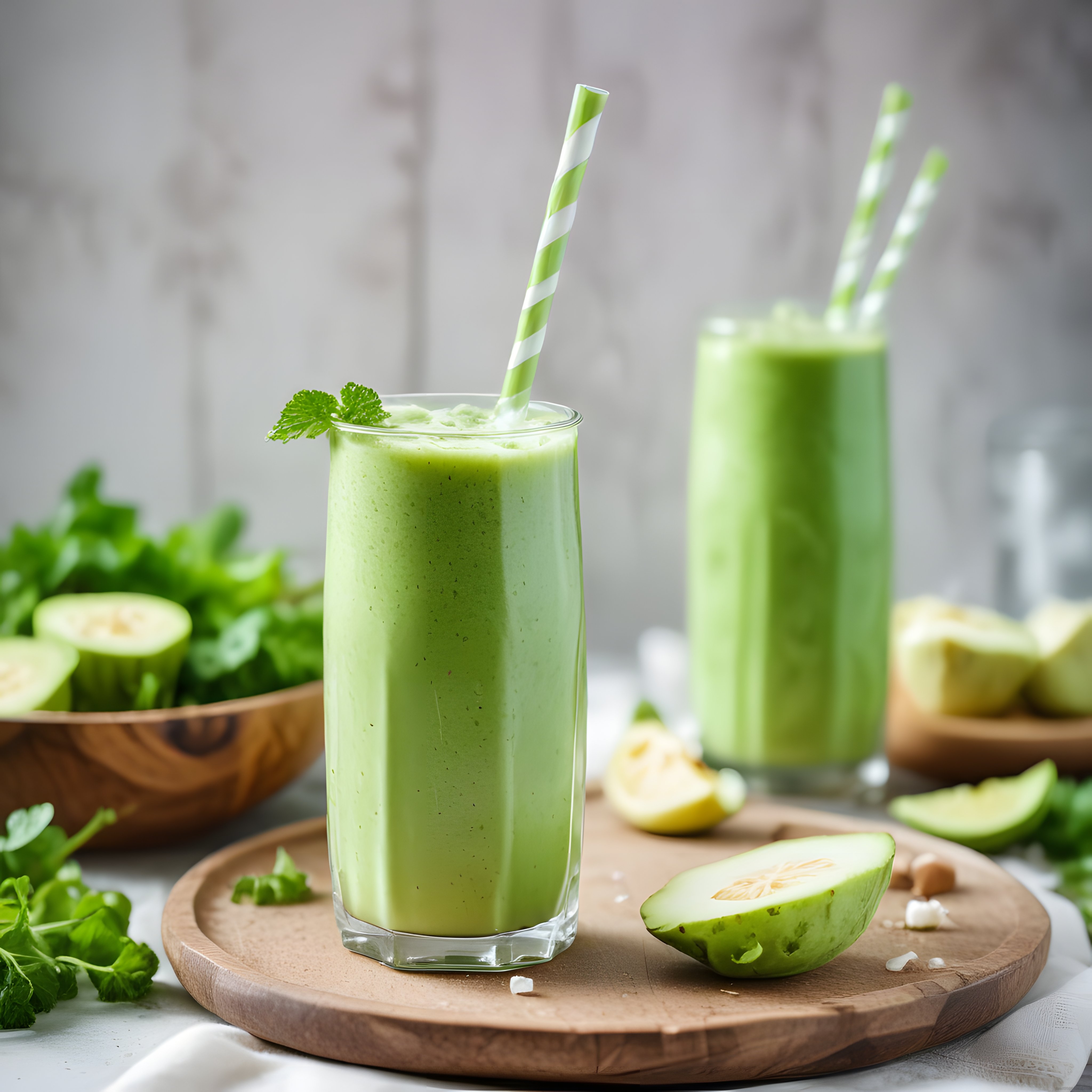 Ev Yapımı Yeşil Detoks Smoothie: Sağlıklı ve Serinletici İçecek