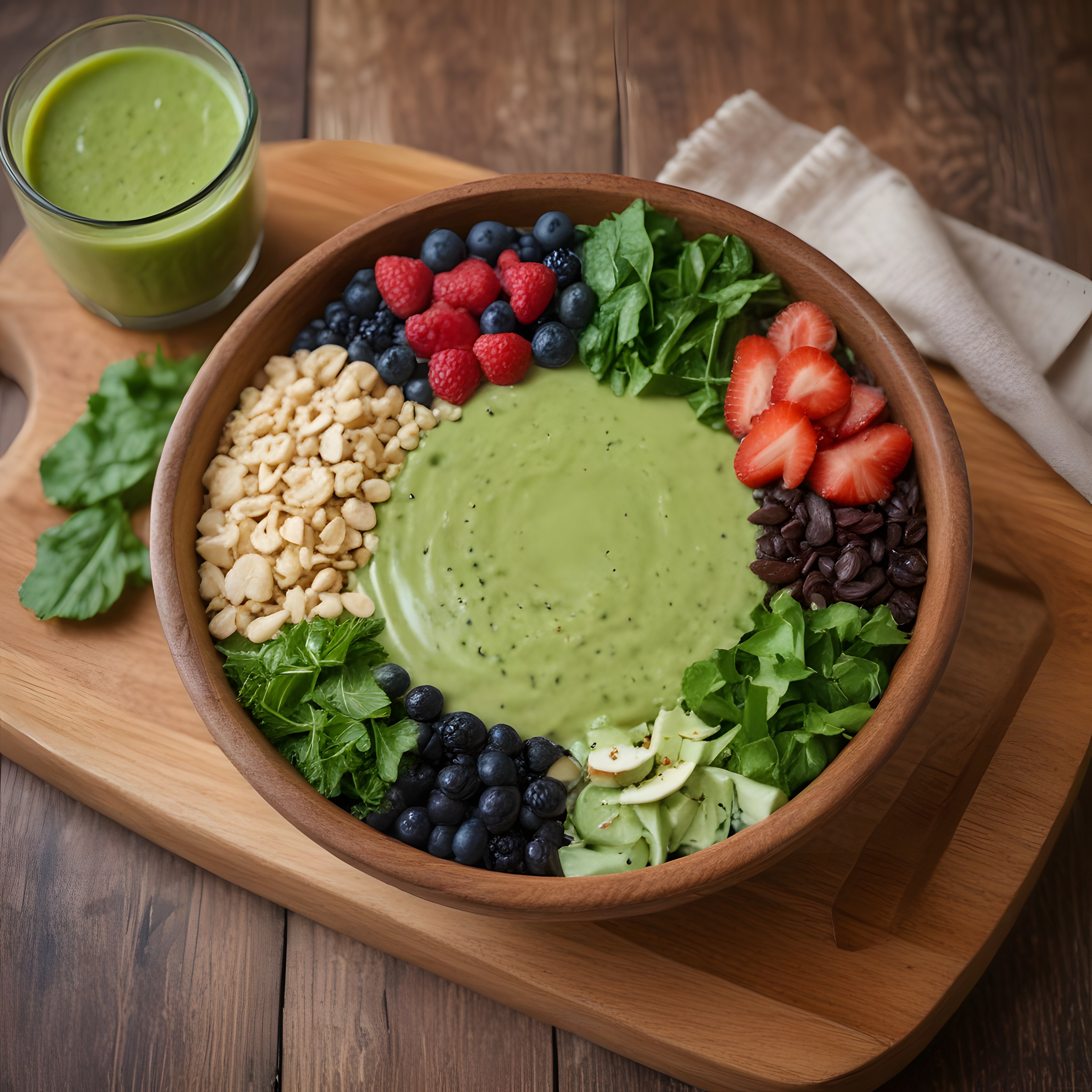 Ev Yapımı Yeşil Smoothie Bowl: Orman Meyveli ve Avokadolu Sağlıklı Kahvaltı
