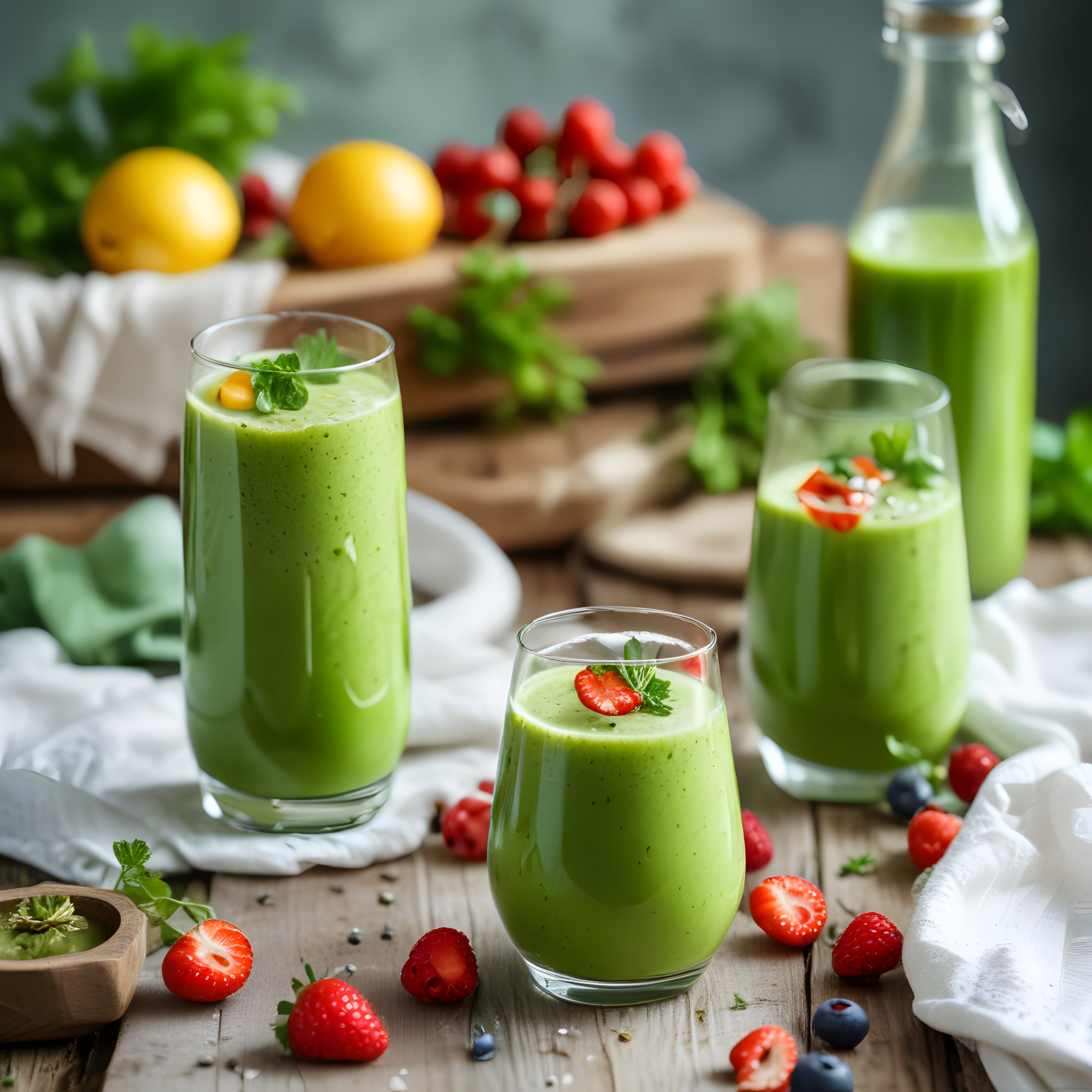 Ev Yapımı Yeşil Smoothie: Sağlıklı Kahvaltı İçeceği ve Vitamin Deposu