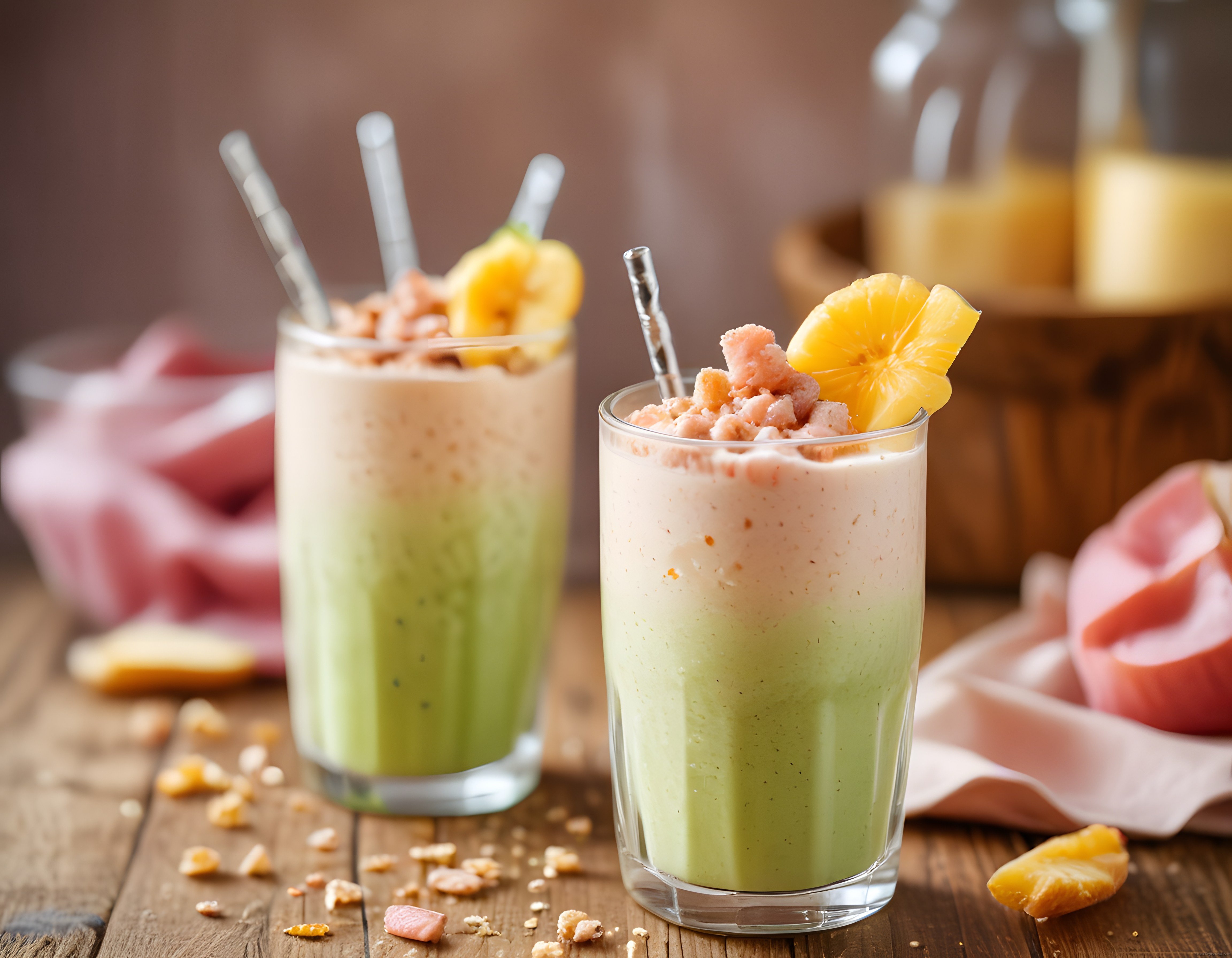 Ev Yapımı Yeşil Smoothie Tarifi: Portakallı ve Granolalı Sağlıklı İçecek