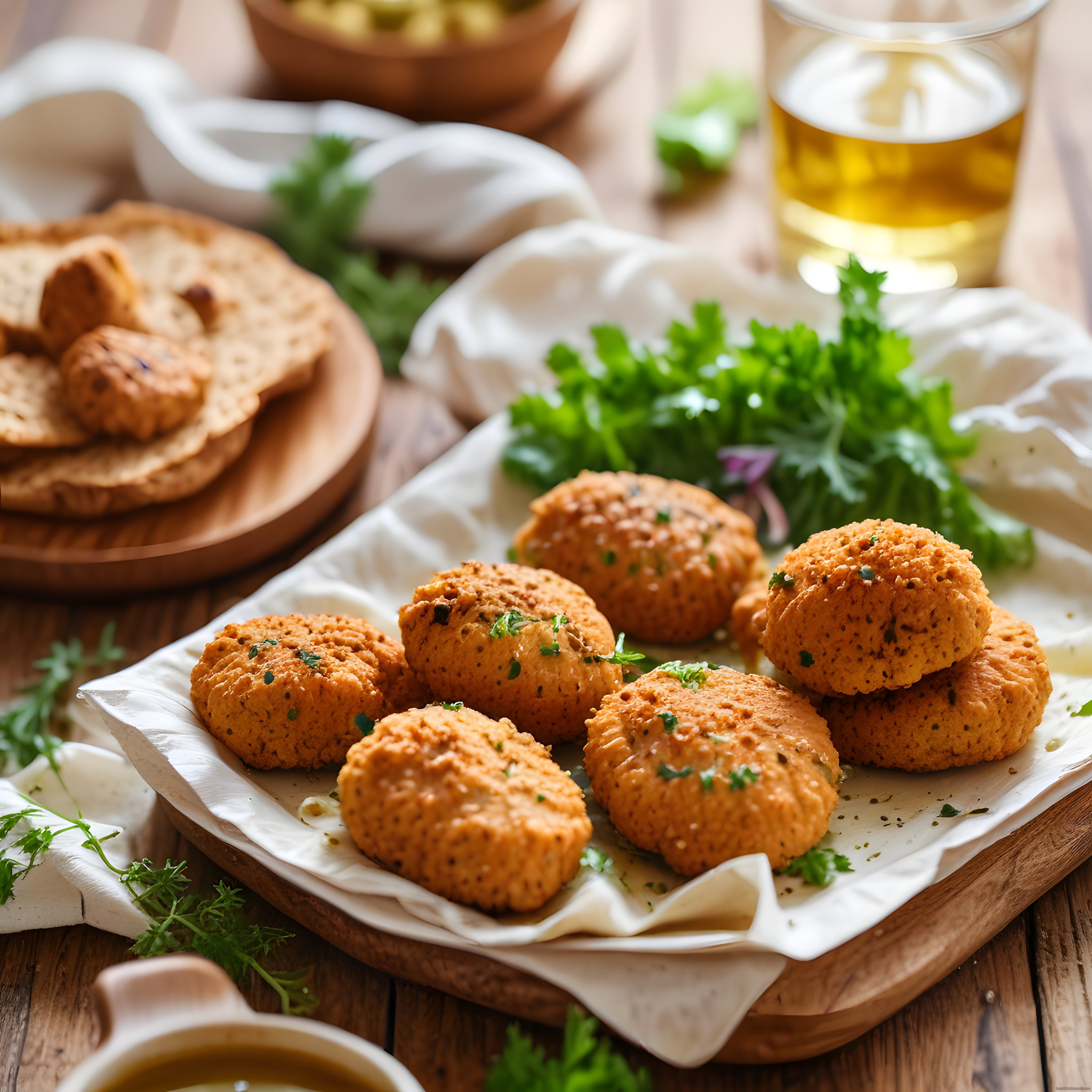 Evde Çıtır Falafel Tarifi: Nohut Köftesi, Yeşillik ve Bira ile Rustik Sunum