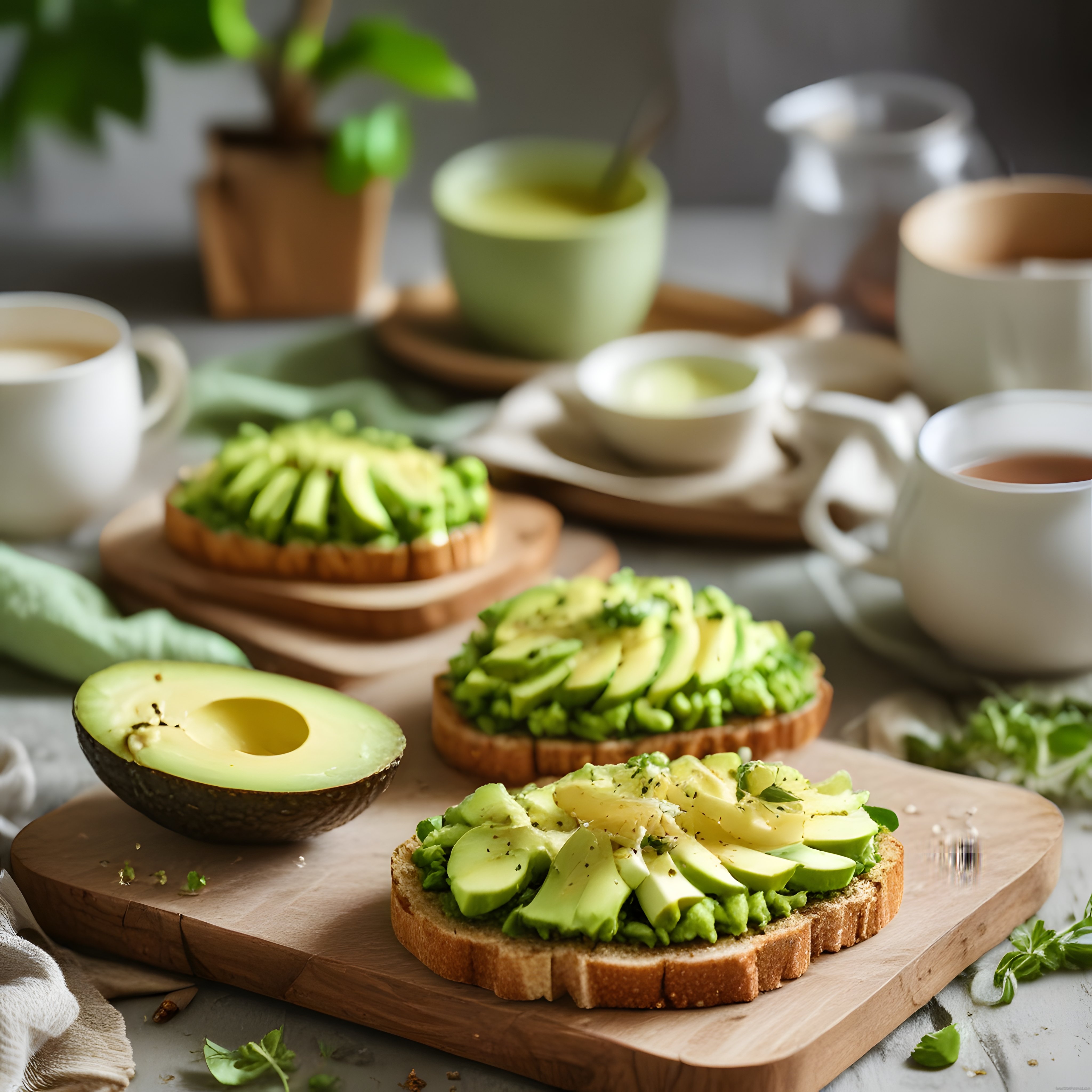 Evde Hazırlanan Avokado Tost ve Taze Demlenmiş Kahveyle Keyifli Bir Kahvaltı