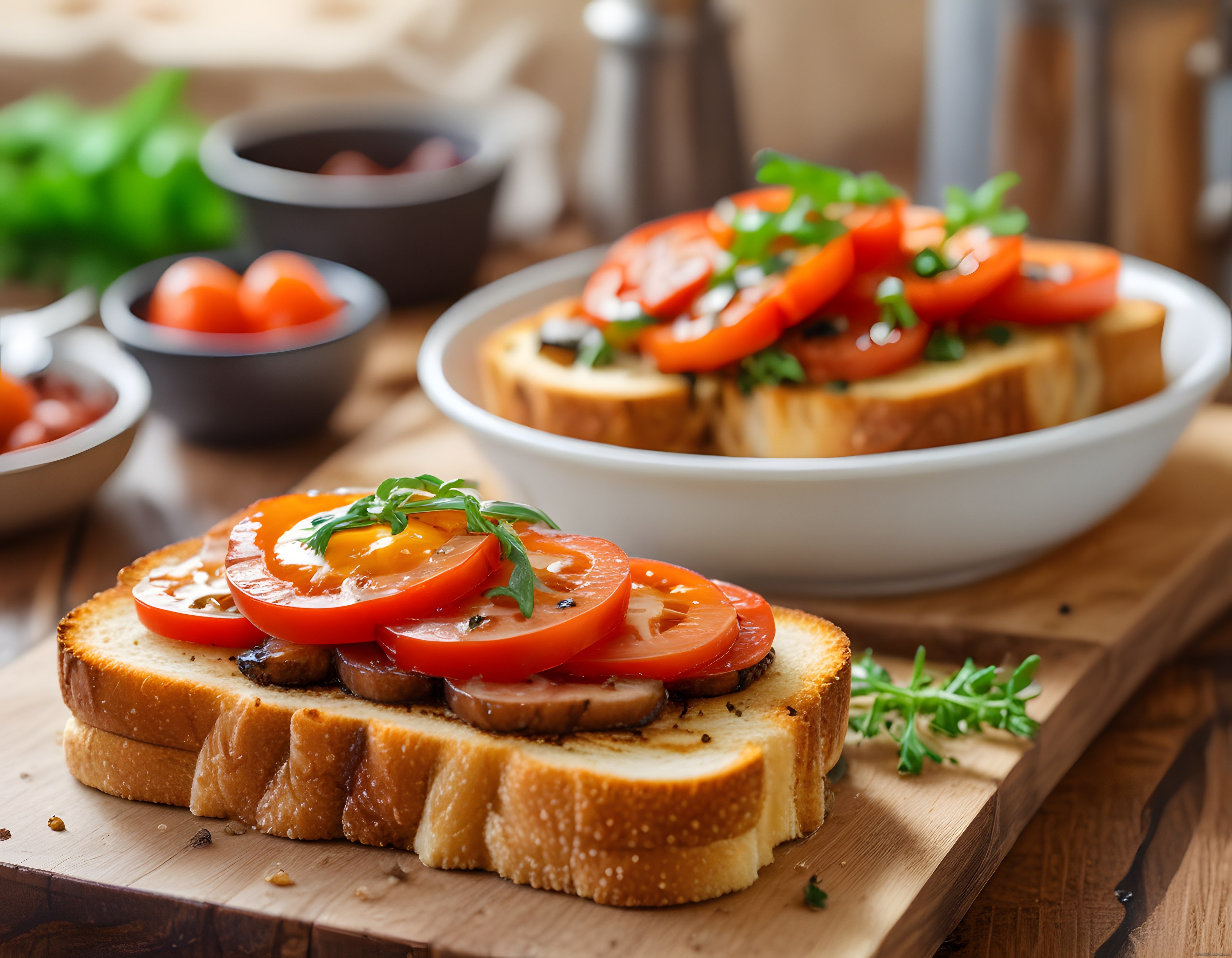 Evde Kolayca Hazırlayabileceğiniz Domatesli Mantarlı Bruschetta Tarifi