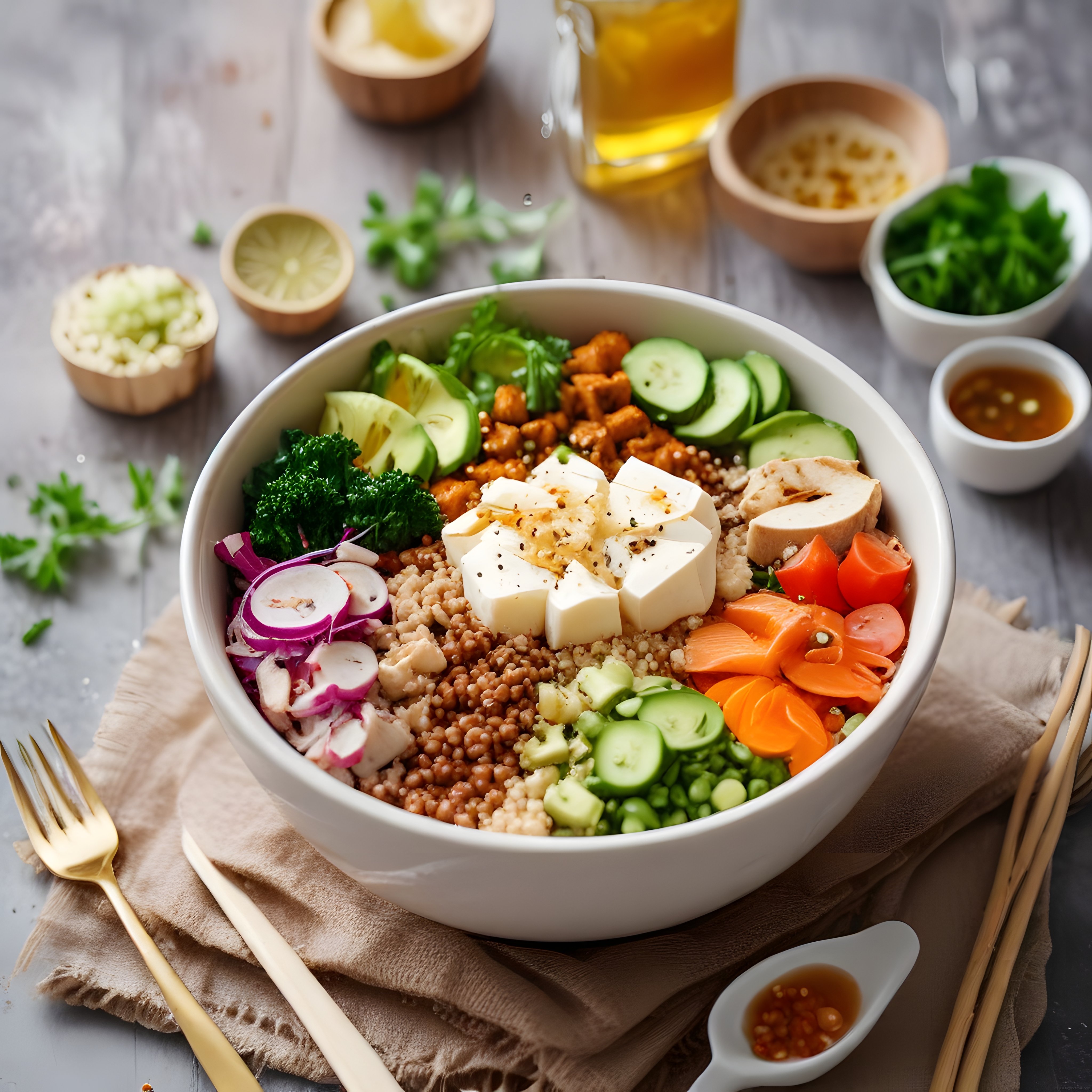 Evde Pratik Buddha Bowl Yapımı: Sağlıklı ve Besleyici Öğün Kasesi