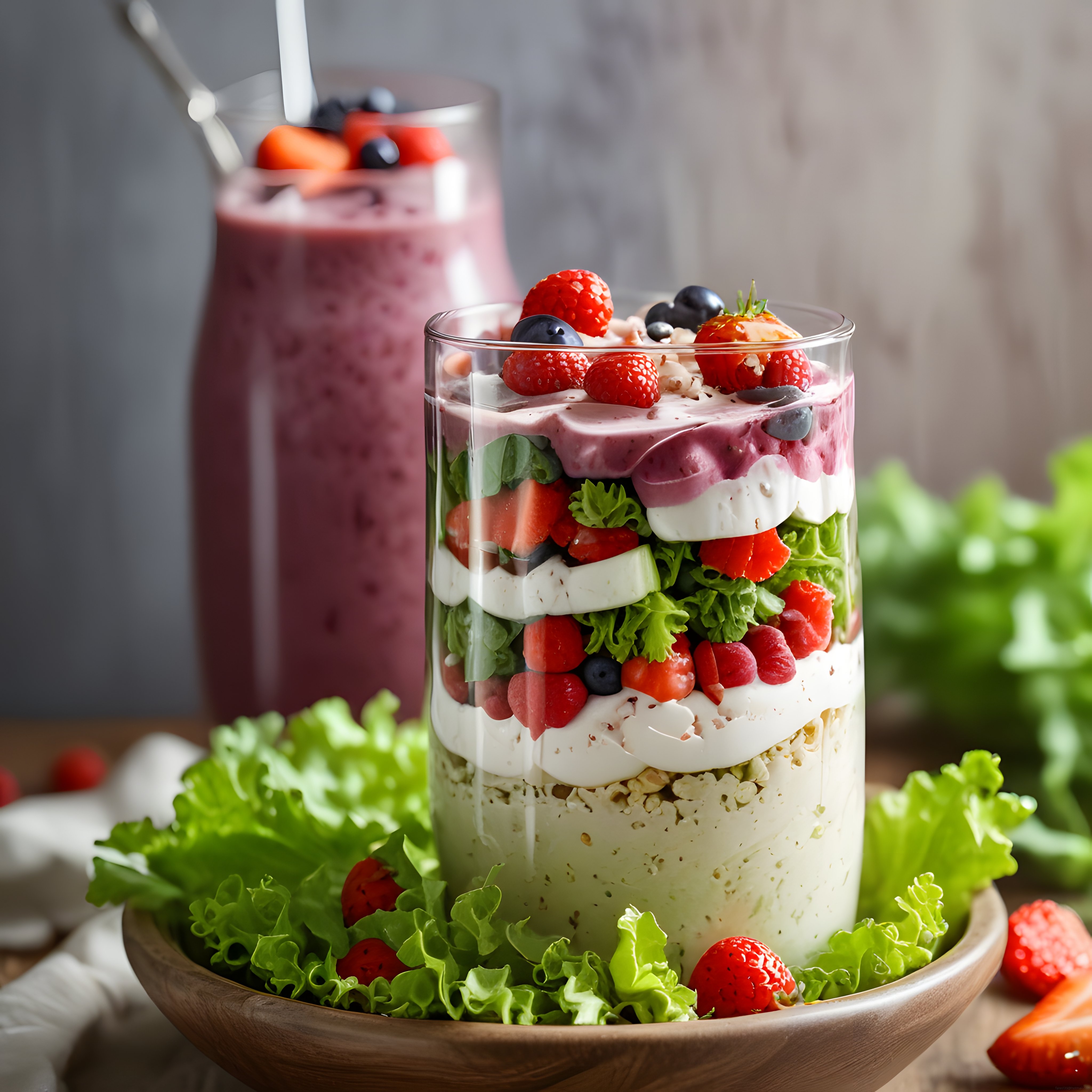 Evde Pratik Katlı Meyve Parfait ve Smoothie ile Besleyici Kahvaltı