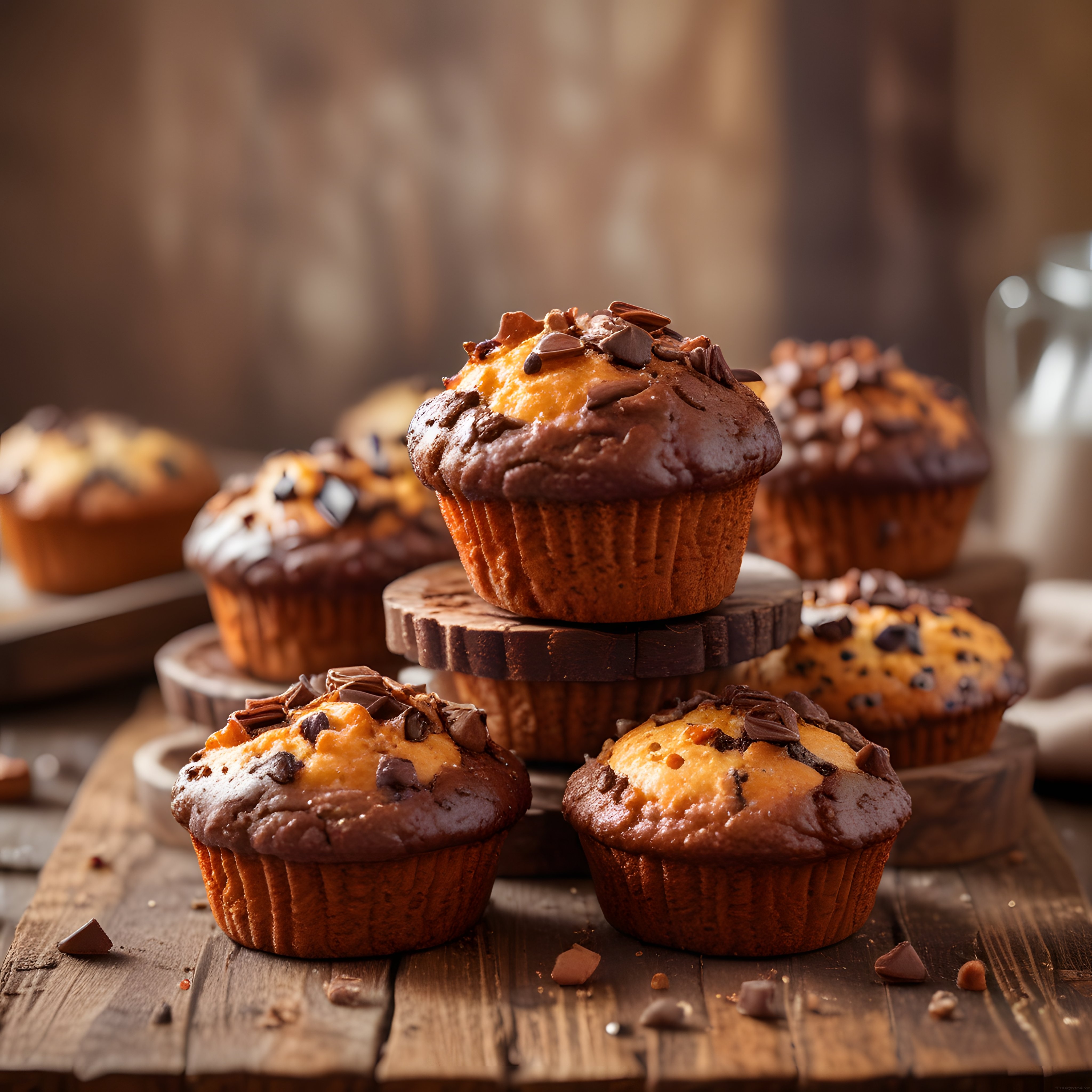 Evde Yapılabilecek Çikolata Parçacıklı Yumuşak Muffin Tarifi ve Sunum Önerisi