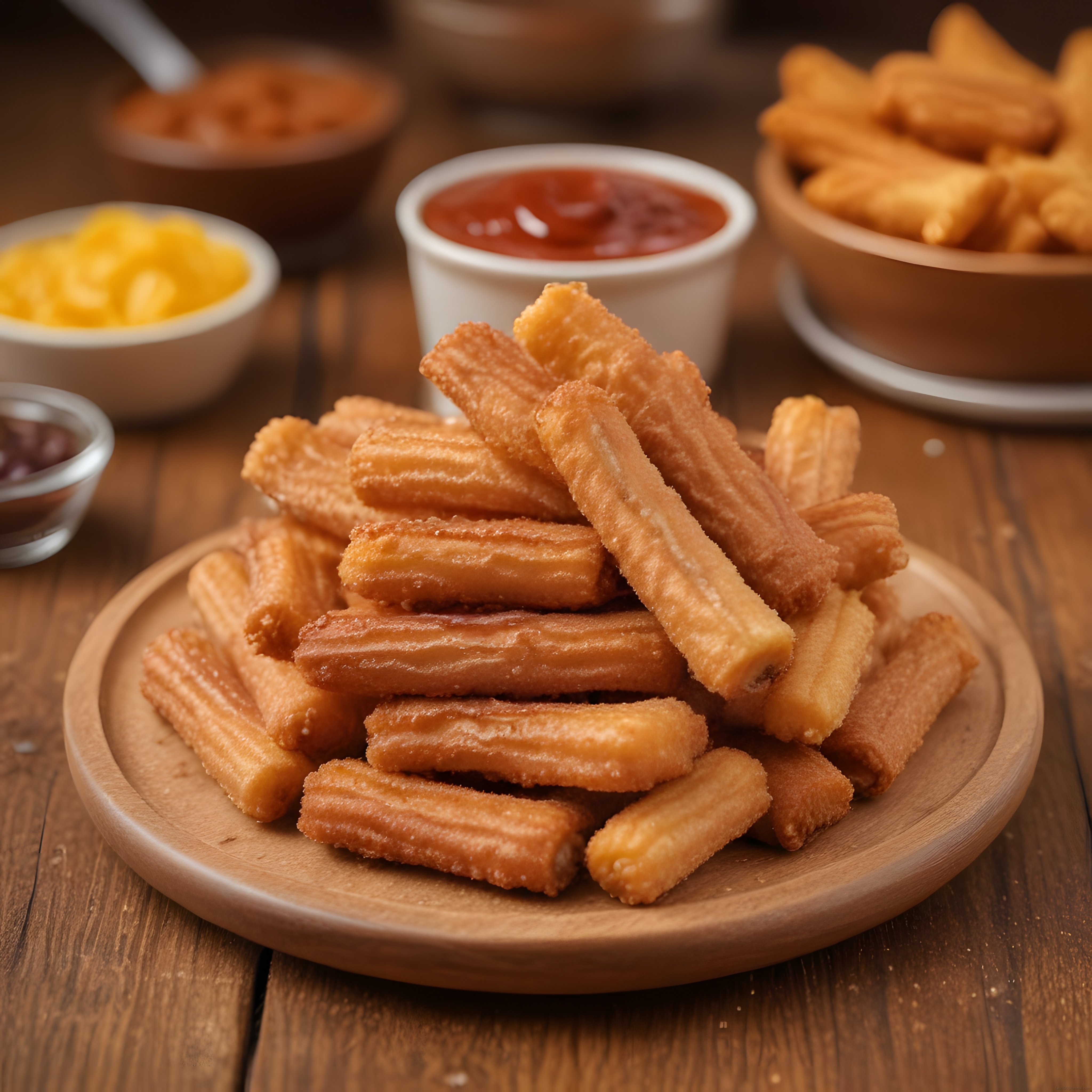 Evde Yapılabilir Altın Sarısı Çıtır Churros ve Soslarıyla Nefis Tatlı Sunumu